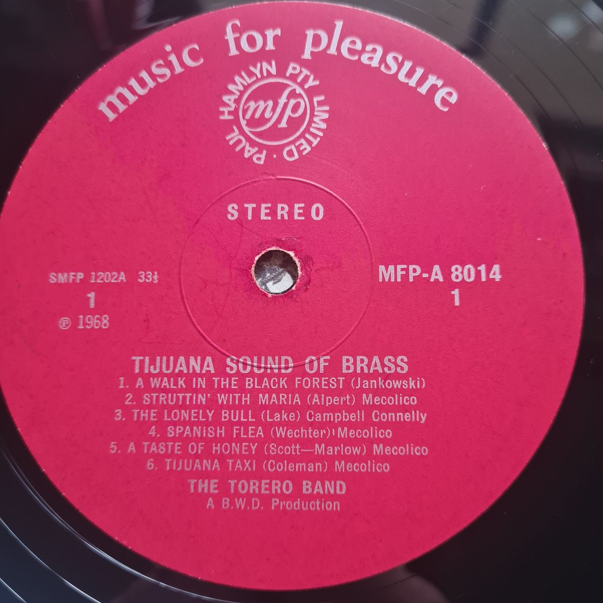 The Torero Band – Tijuana: Sound Of Brass - 1968 - Vinyl Record LP