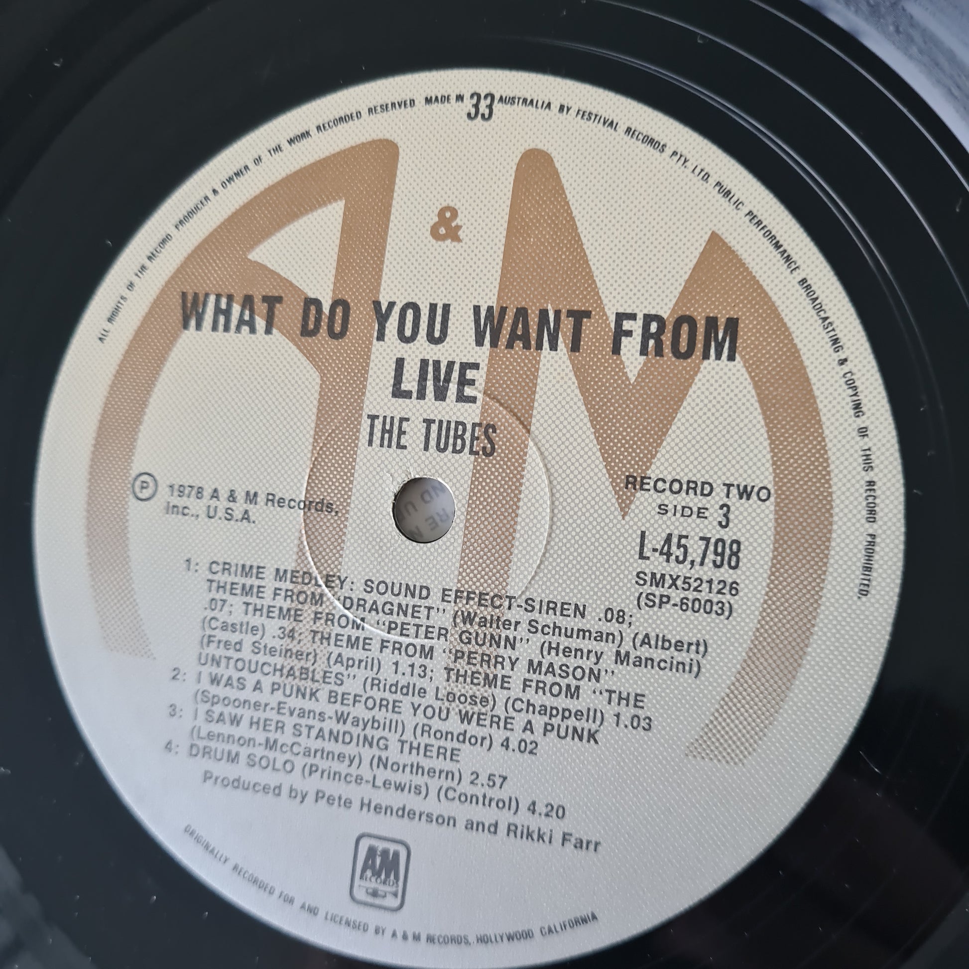 The Tubes – What Do You Want From Live - 1978 - Vinyl Record 2LP - Sound Hound Records