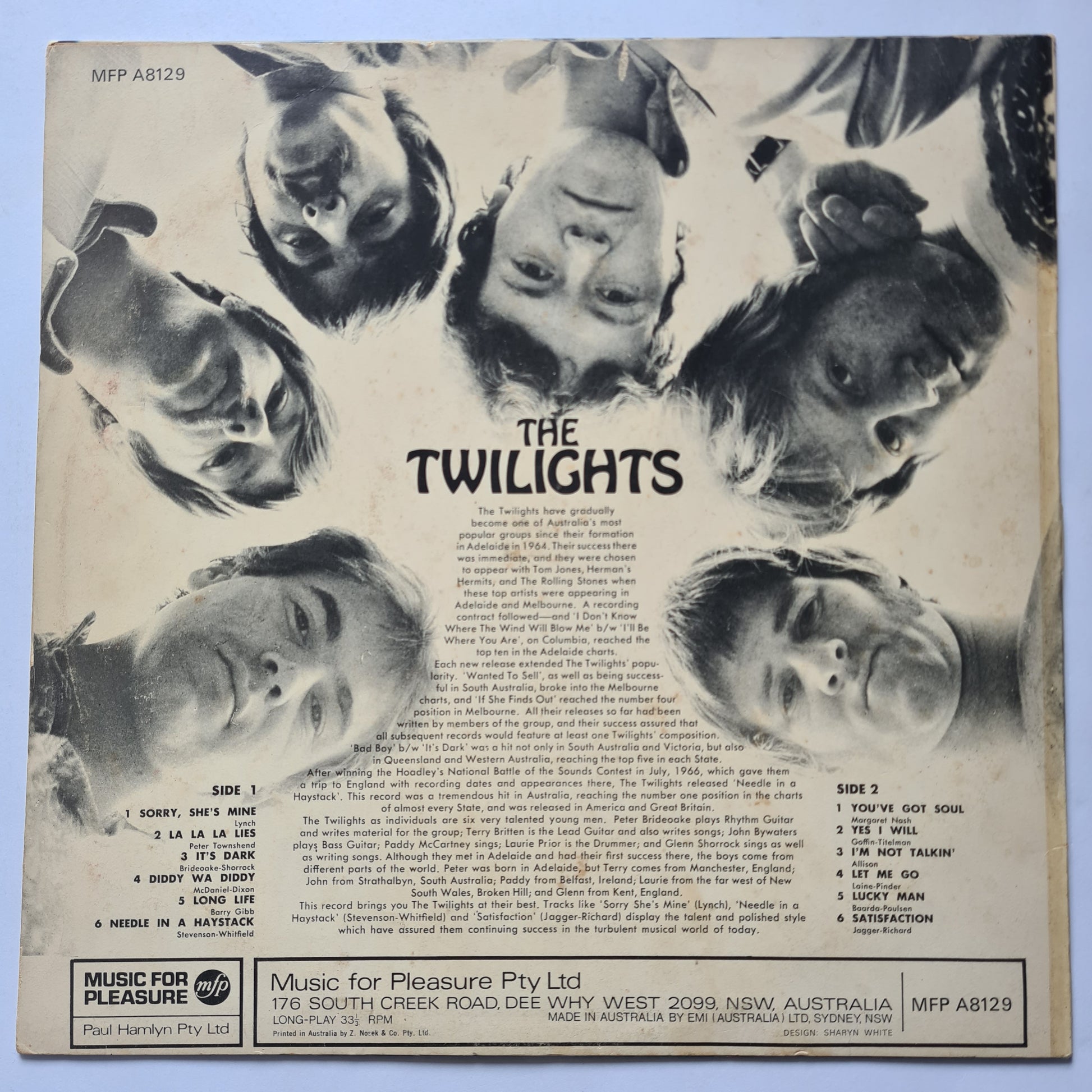 The Twilights (Glenn Shorrock) – The Twilights - 1966 (1969 pressing) - Vinyl Record LP - Sound Hound Records