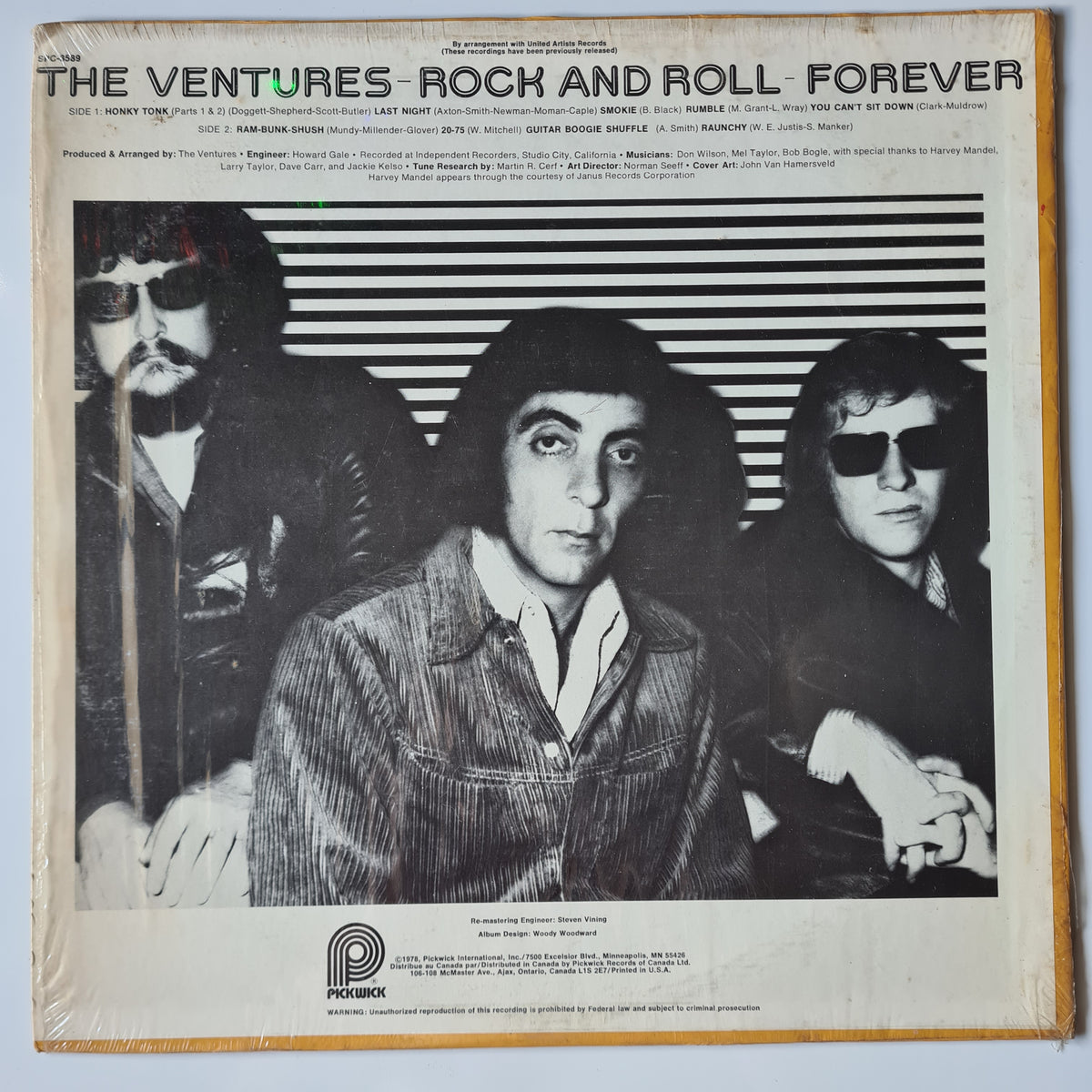 The Ventures – Rock And Roll Forever - 1978 - Vinyl Record LP - Sound Hound Records