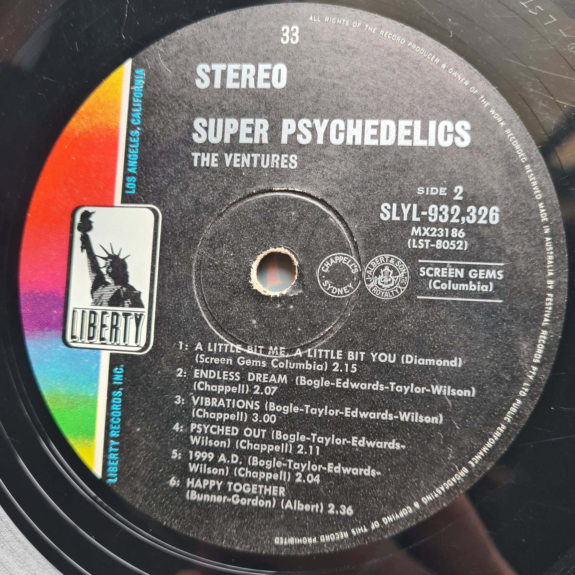 The Ventures – Super Psychedelics - 1967 - Vinyl Record LP - Sound Hound Records