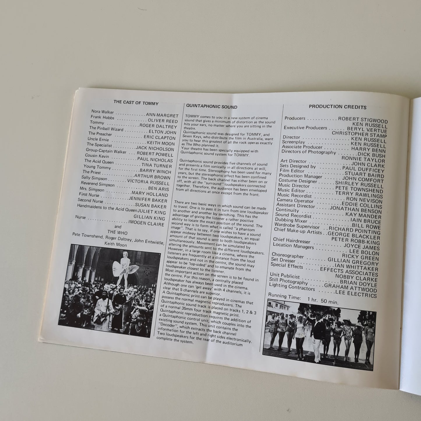 The Who – Tommy: The Movie - 1975 - Movie Cinema Program Booklet - Sound Hound Records