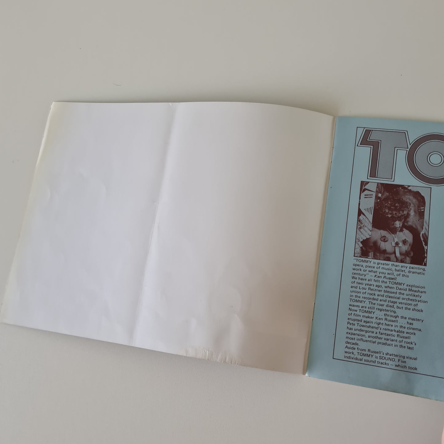 The Who – Tommy: The Movie - 1975 - Movie Cinema Program Booklet - Sound Hound Records