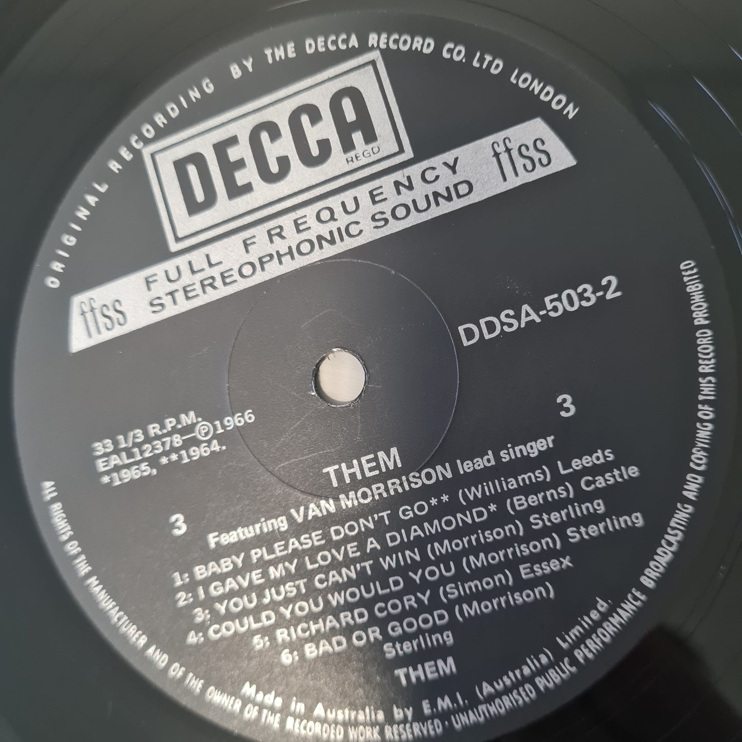 Them – Featuring Van Morrison Lead Singer - 1972 - Vinyl Record 2LP - Sound Hound Records