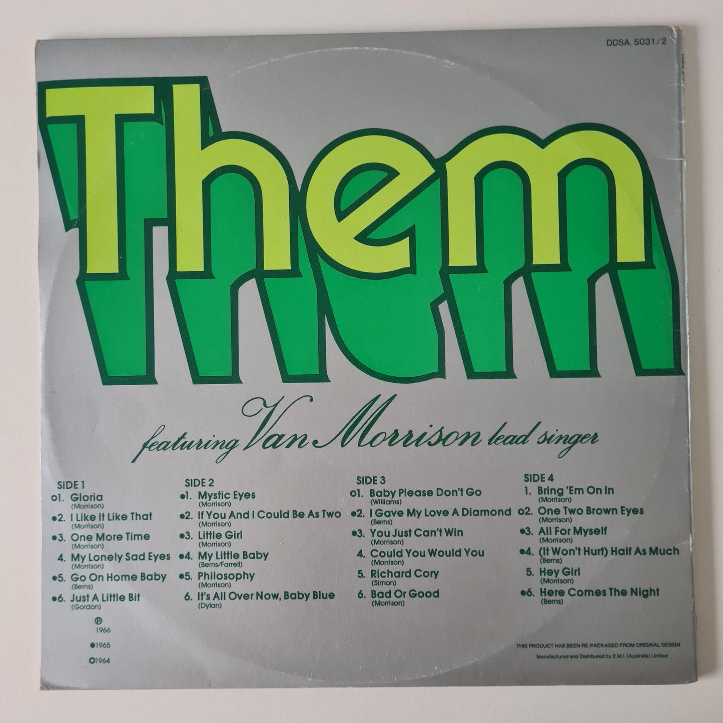 Them – Featuring Van Morrison Lead Singer - 1972 - Vinyl Record 2LP - Sound Hound Records