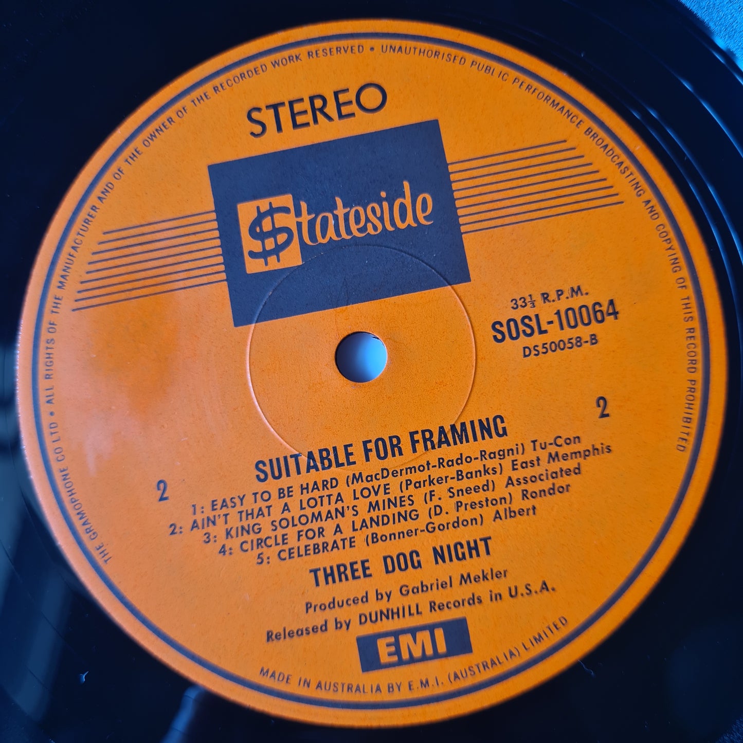 Three Dog Night – Suitable For Framing - 1969 (Australian Pressing) - Vinyl Record LP - Sound Hound Records