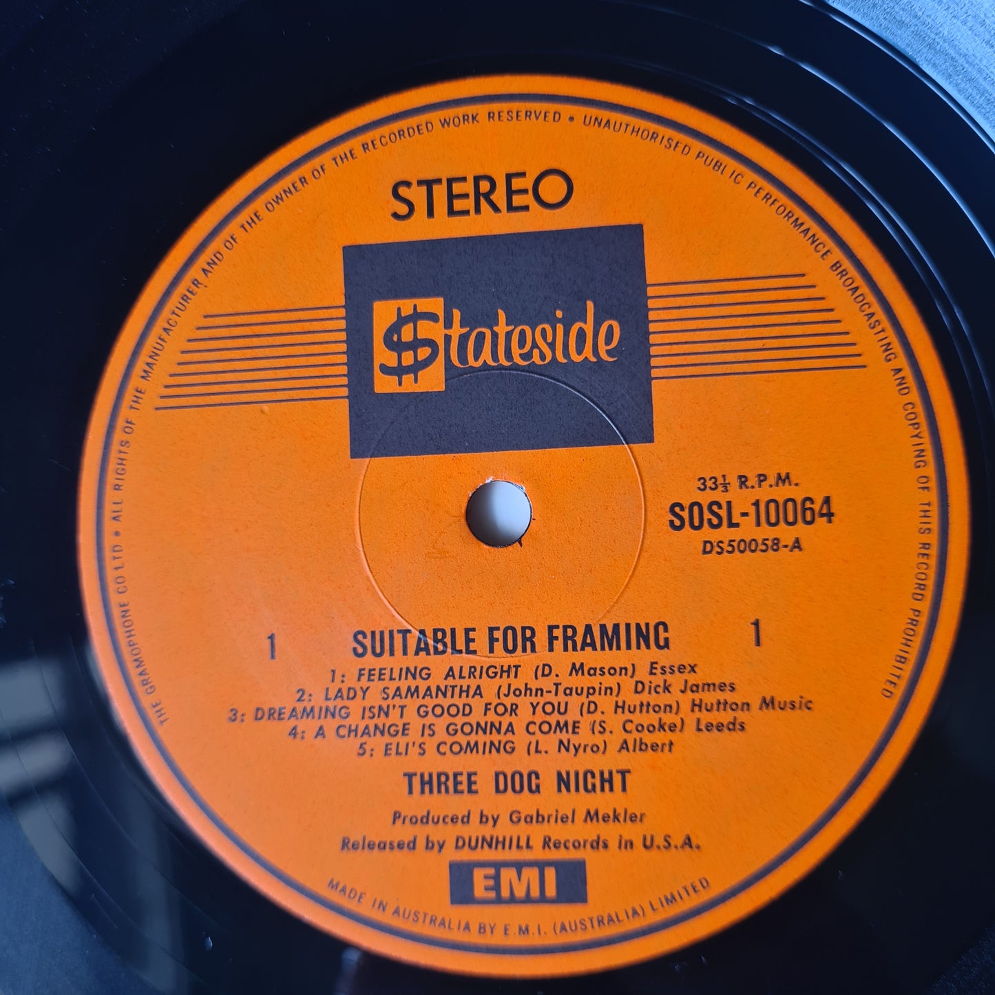 Three Dog Night – Suitable For Framing - 1969 (Australian Pressing) - Vinyl Record LP - Sound Hound Records