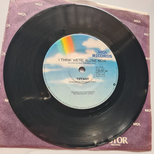 Tiffany – I Think We're Alone Now/ No Rules - 1987 - Vinyl Record 7" Single - 45 RPM (STRANGER THINGS) - Sound Hound Records