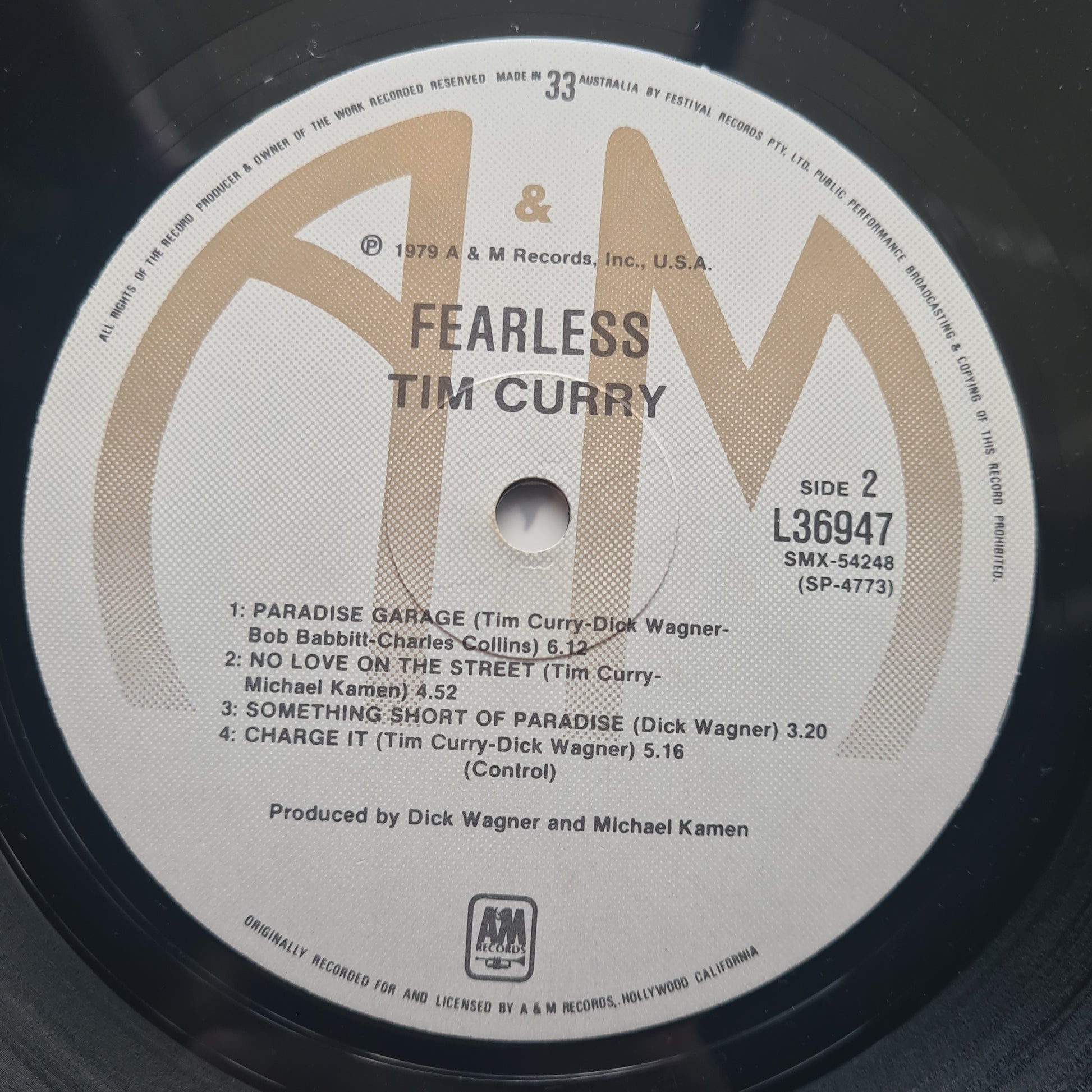 Tim Curry – Fearless - 1979 - Vinyl Record LP - Sound Hound Records