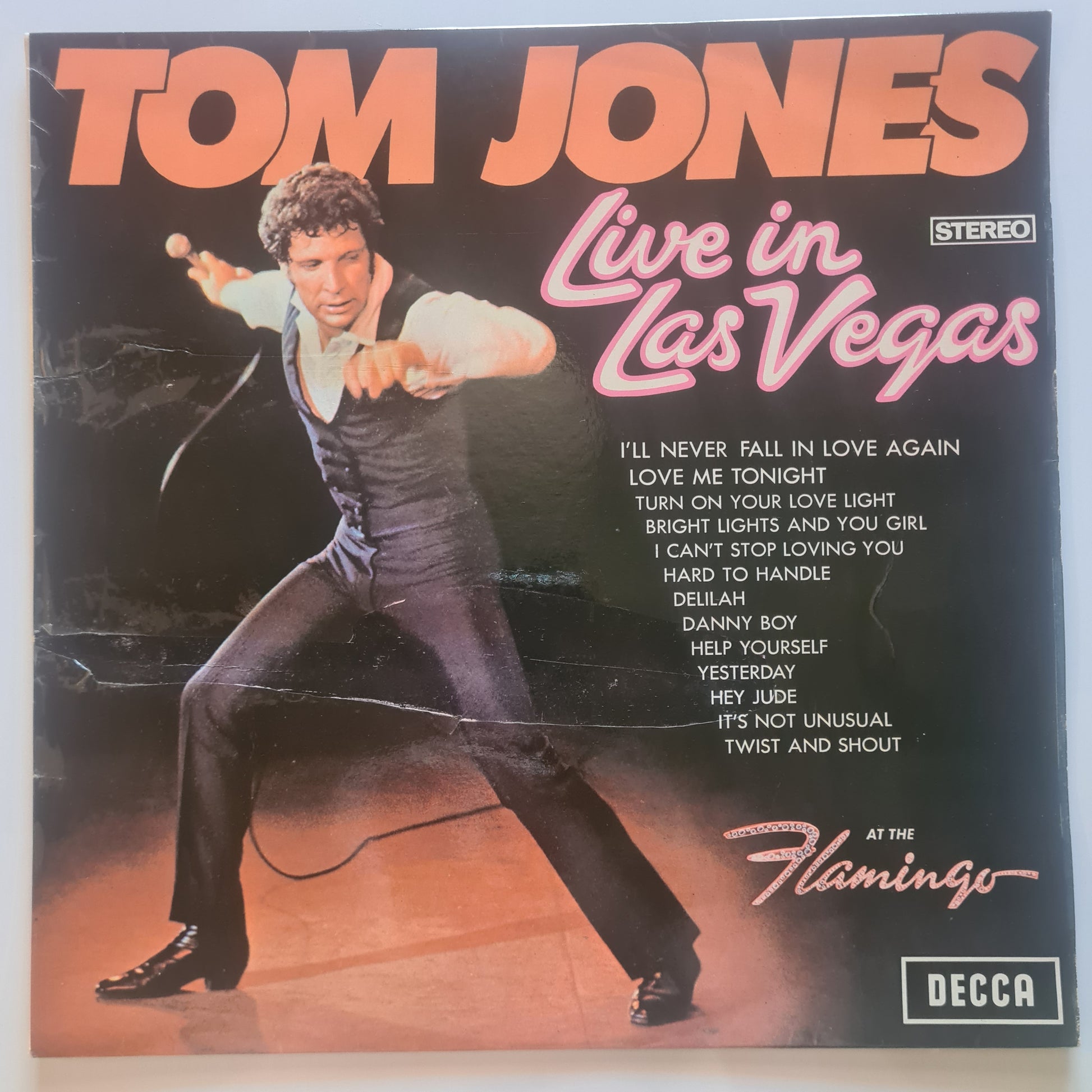 Tom Jones –  Live In Las Vegas - 1969 - Vinyl Record LP - Sound Hound Records