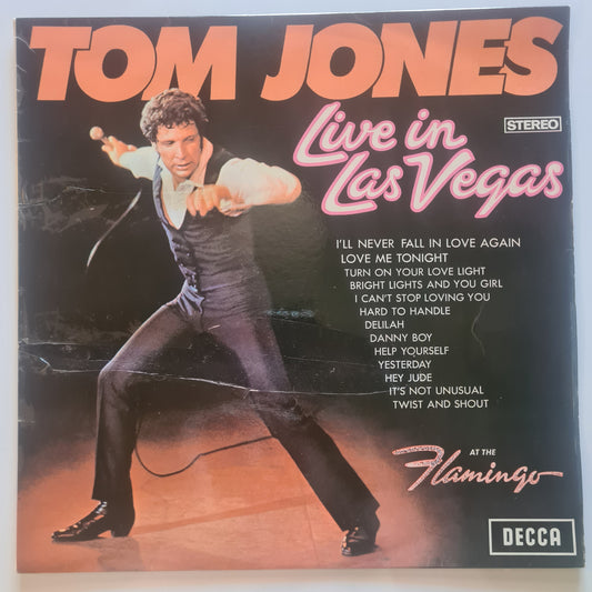 Tom Jones –  Live In Las Vegas - 1969 - Vinyl Record LP - Sound Hound Records