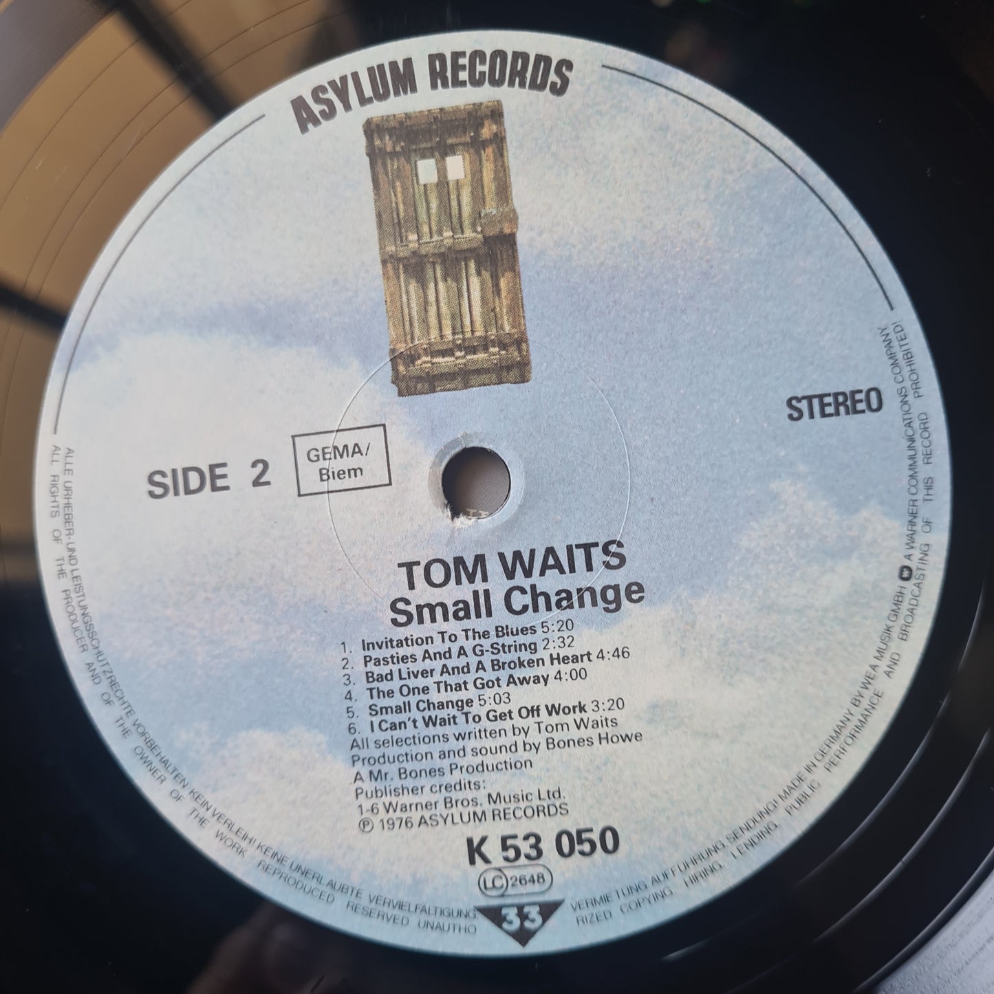 Tom Waits – Small Change- 1976 (German Pressing) - Vinyl Record LP (near mint) - Sound Hound Records