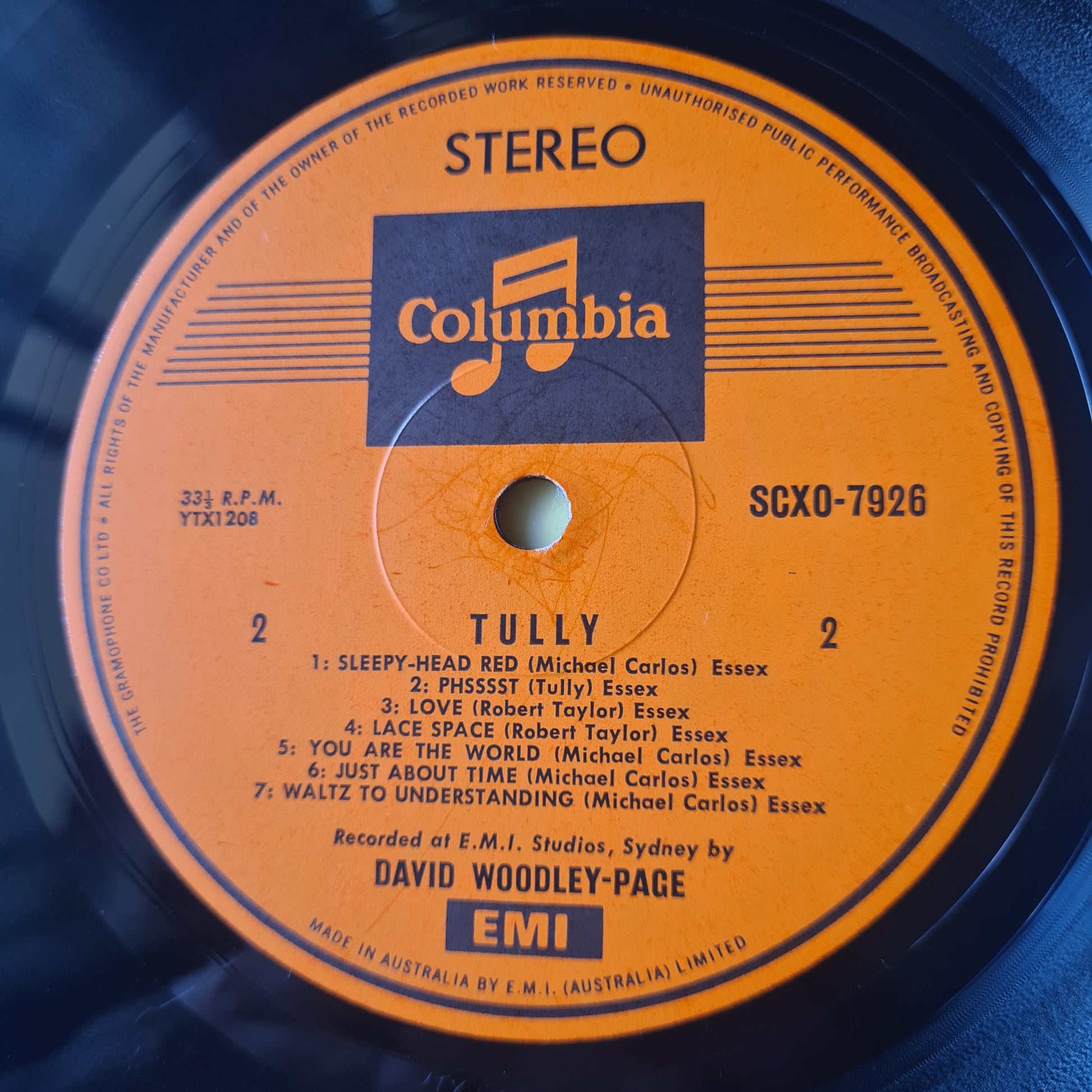 Tully – Tully - 1970 - Vinyl Record LP (Oz Rock Gem!) *RARE* - Sound Hound Records