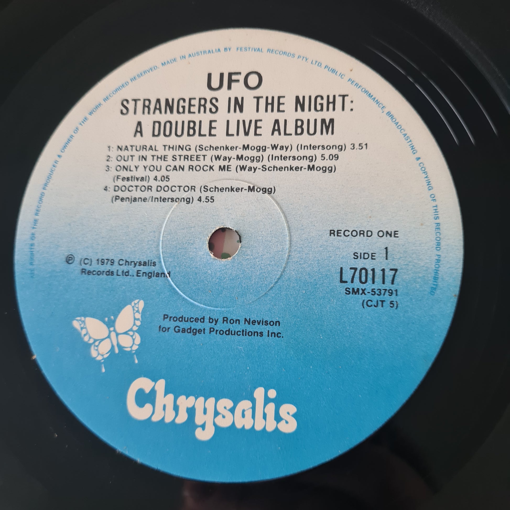 UFO – Strangers In The Night: A Double Live Album - 1979 - Vinyl Record 2LP - Sound Hound Records