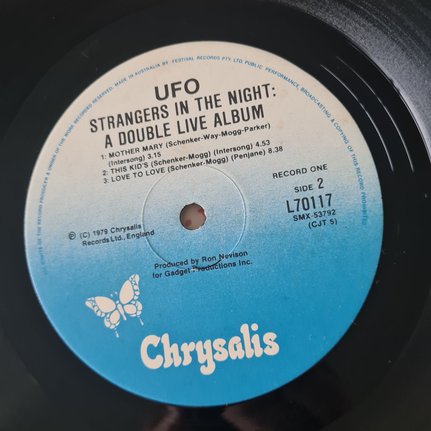 UFO – Strangers In The Night: A Double Live Album - 1979 - Vinyl Record 2LP - Sound Hound Records