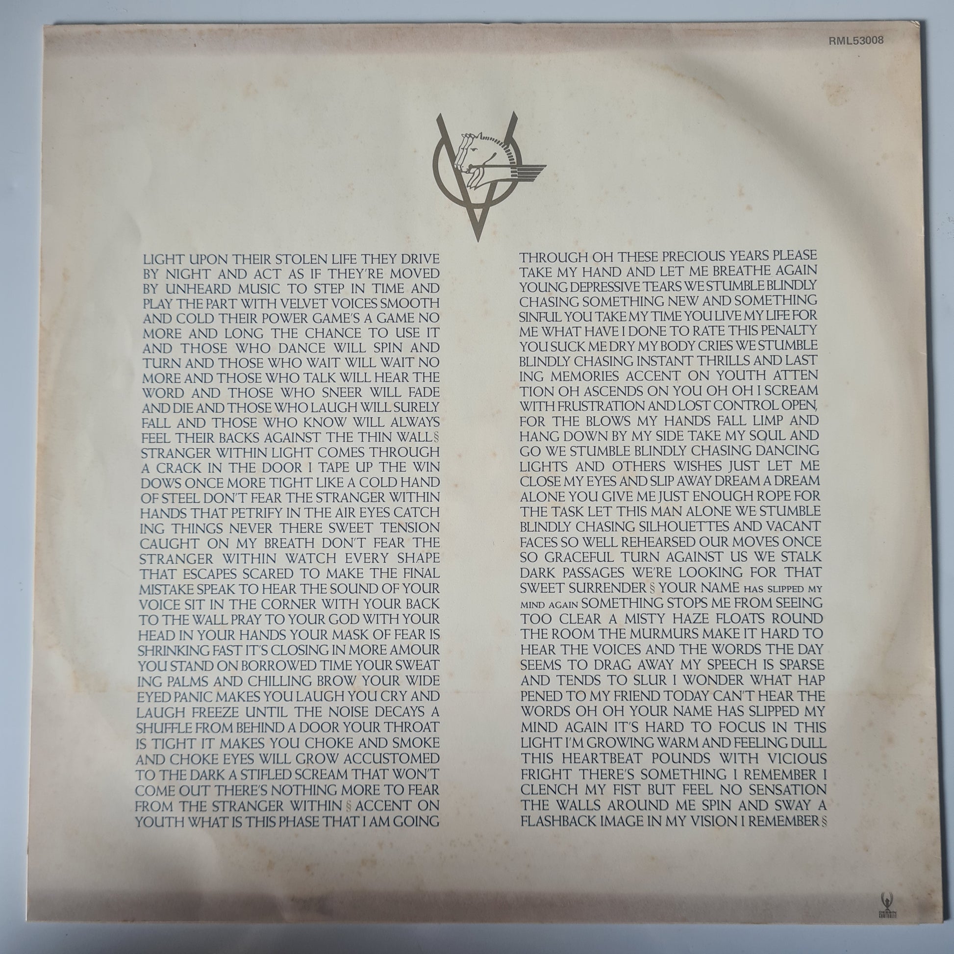 Ultravox – Rage In Eden - 1981 - Vinyl Record LP (with Poster) - Sound Hound Records