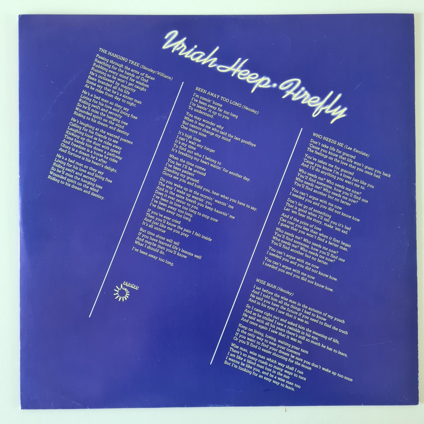 Uriah Heep – Firefly - 1977 - Vinyl Record LP (near mint) - Sound Hound Records