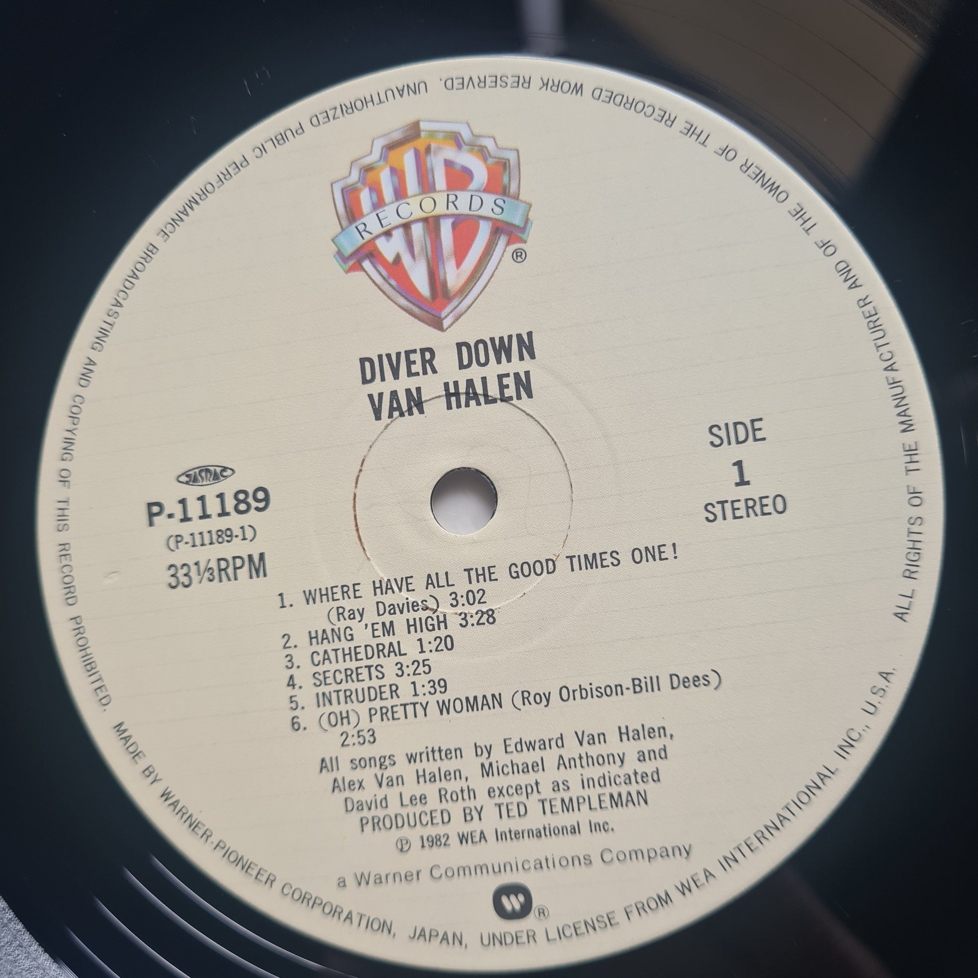 Van Halen – Diver Down - 1982 (Japanese Pressing) - Vinyl Record LP - Sound Hound Records