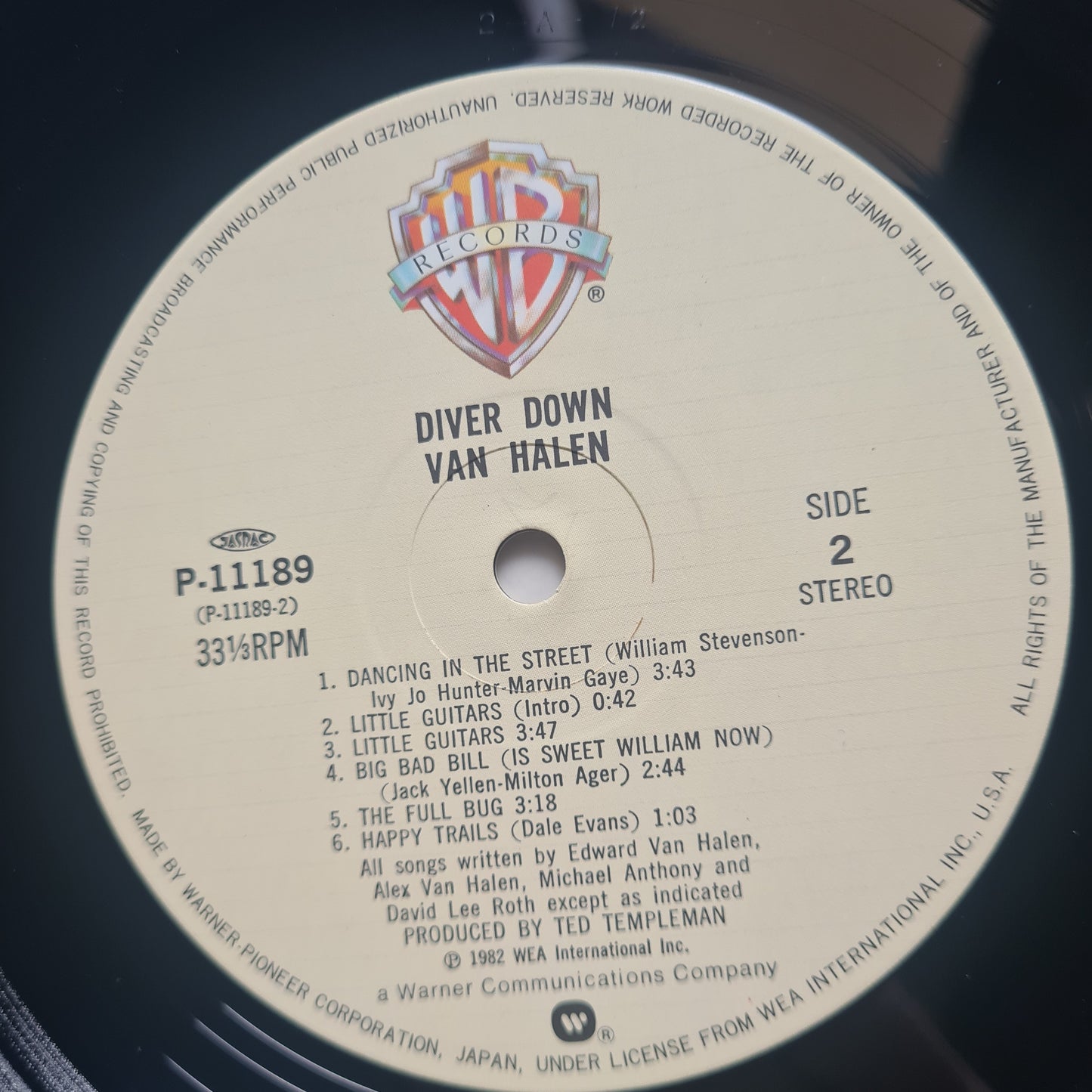 Van Halen – Diver Down - 1982 (Japanese Pressing) - Vinyl Record LP - Sound Hound Records