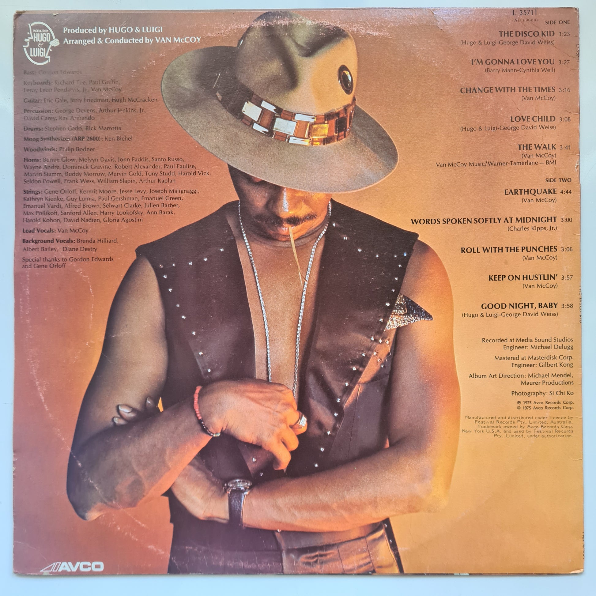 Van McCoy – The Disco Kid - 1975 - Vinyl Record LP - Sound Hound Records