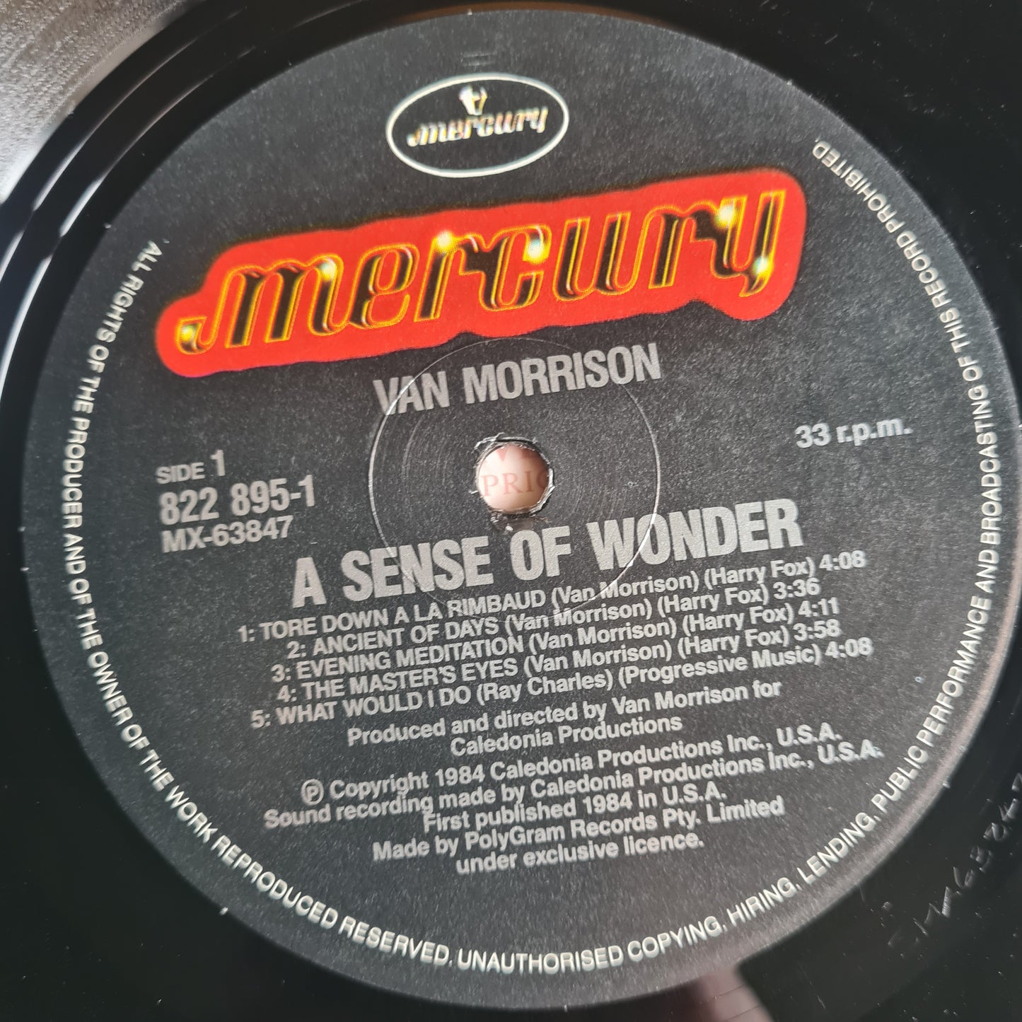 Van Morrison – A Sense Of Wonder - 1984 - Vinyl Record LP - Sound Hound Records