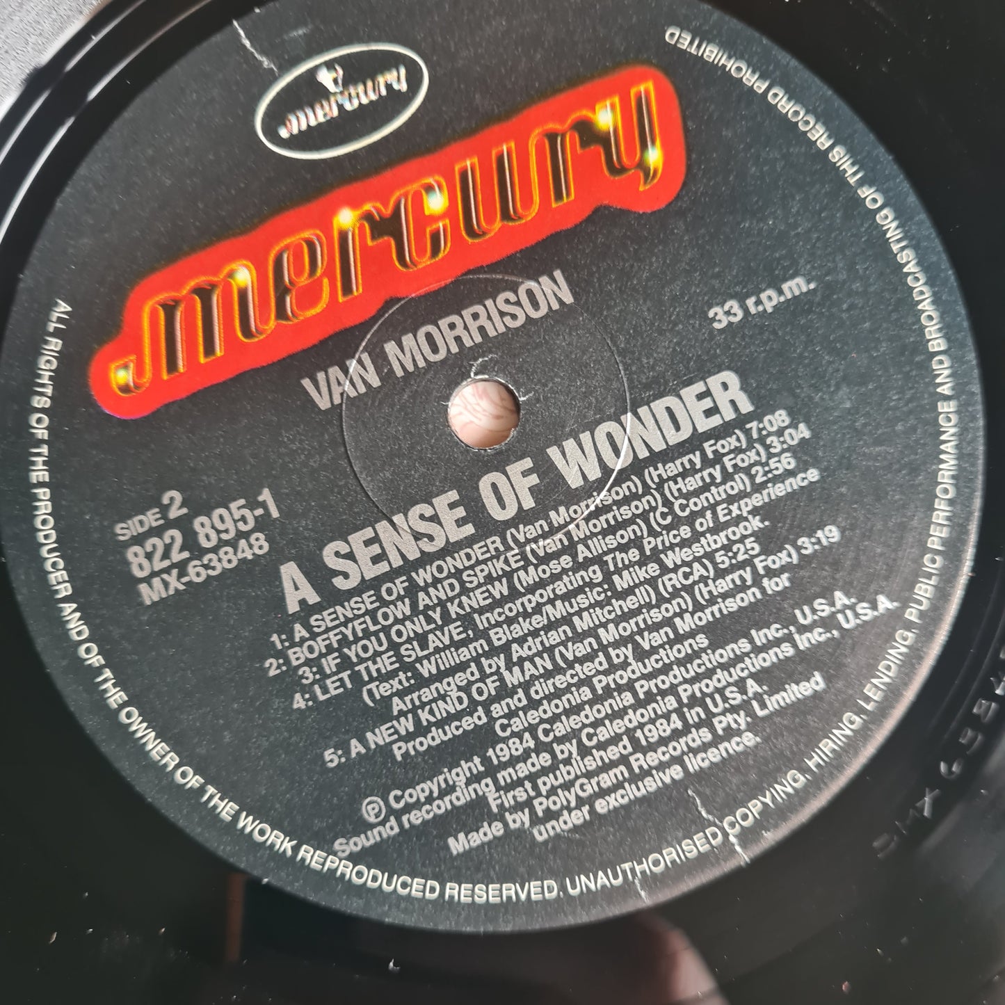 Van Morrison – A Sense Of Wonder - 1984 - Vinyl Record LP - Sound Hound Records