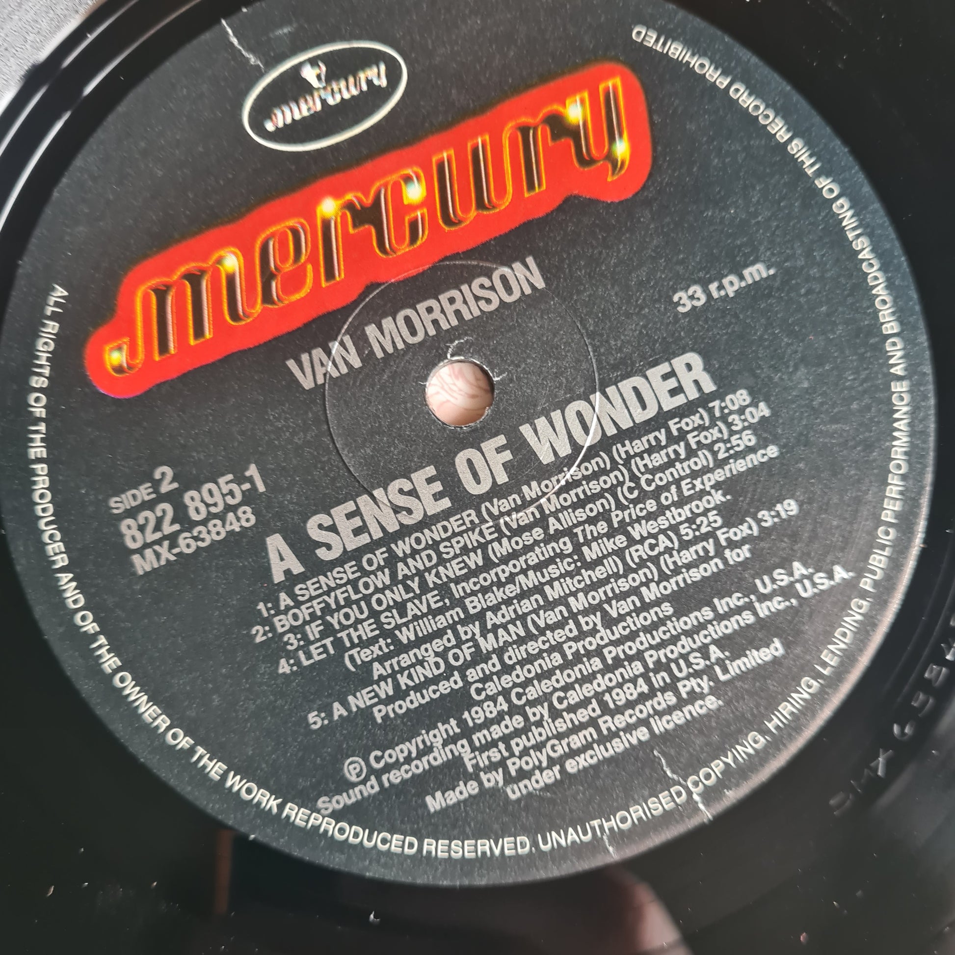 Van Morrison – A Sense Of Wonder - 1984 - Vinyl Record LP - Sound Hound Records