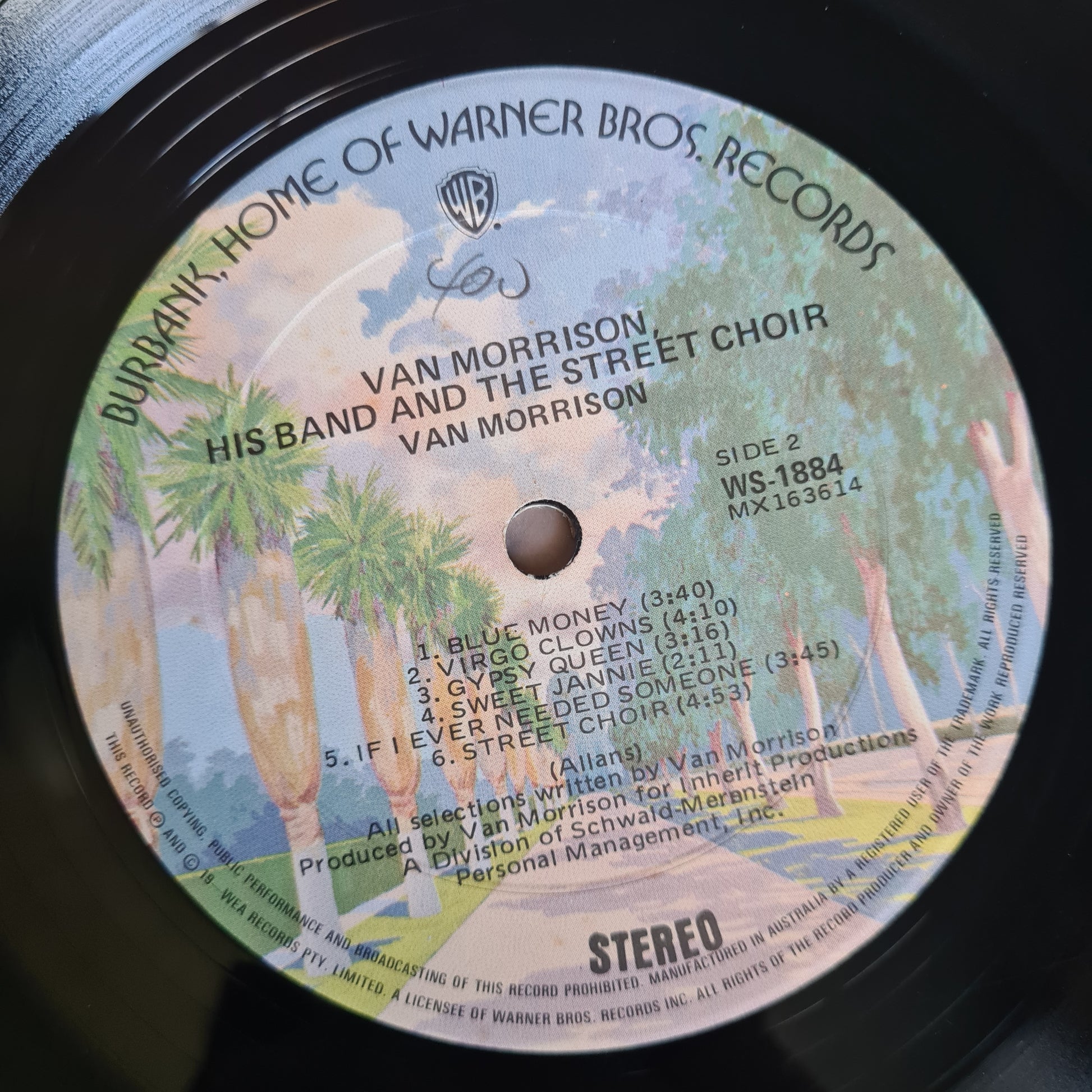 Van Morrison –  His Band And The Street Choir - 1970 (Australian 70's Pressing) - Vinyl Record LP - Sound Hound Records