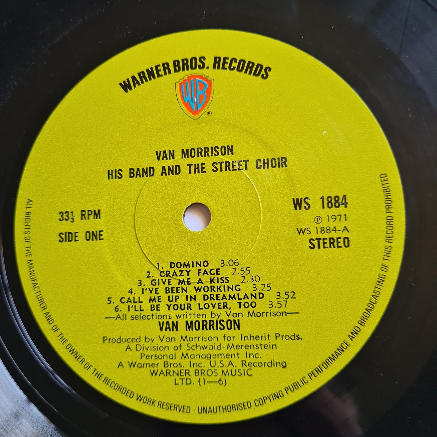 Van Morrison –  His Band And The Street Choir - 1970 (U.S Gatefold Pressing) - Vinyl Record LP - Sound Hound Records