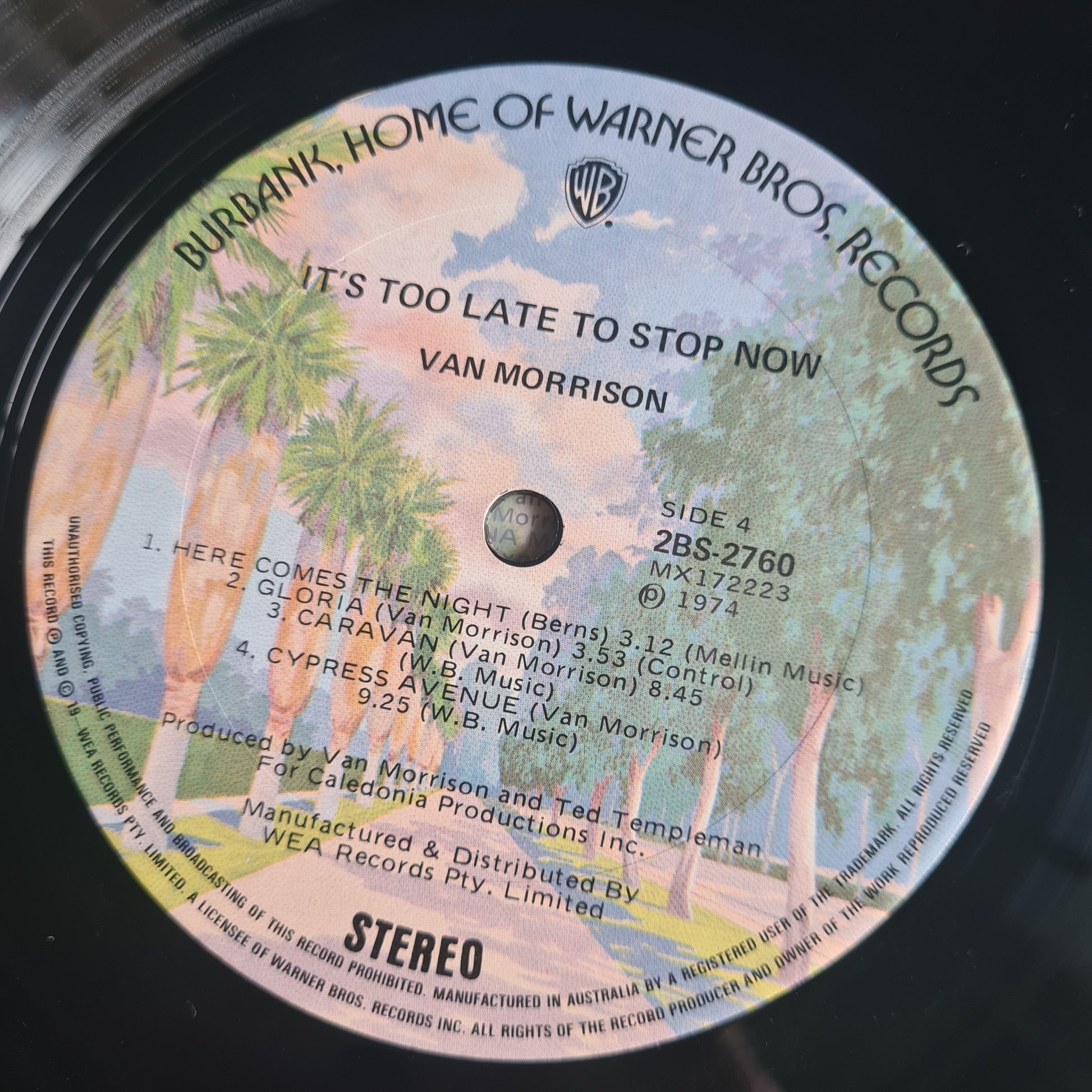 Van Morrison – It's Too Late To Stop Now - 1974 (Australian Pressing) - Vinyl Record 2LP - Sound Hound Records