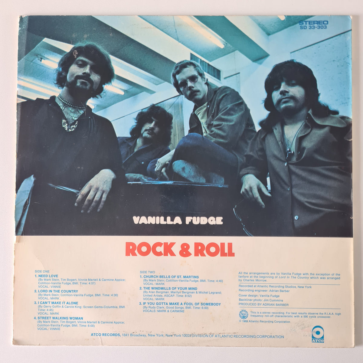 Vanilla Fudge – Rock & Roll - 1969 (USA Pressing) - Vinyl Record LP - Sound Hound Records