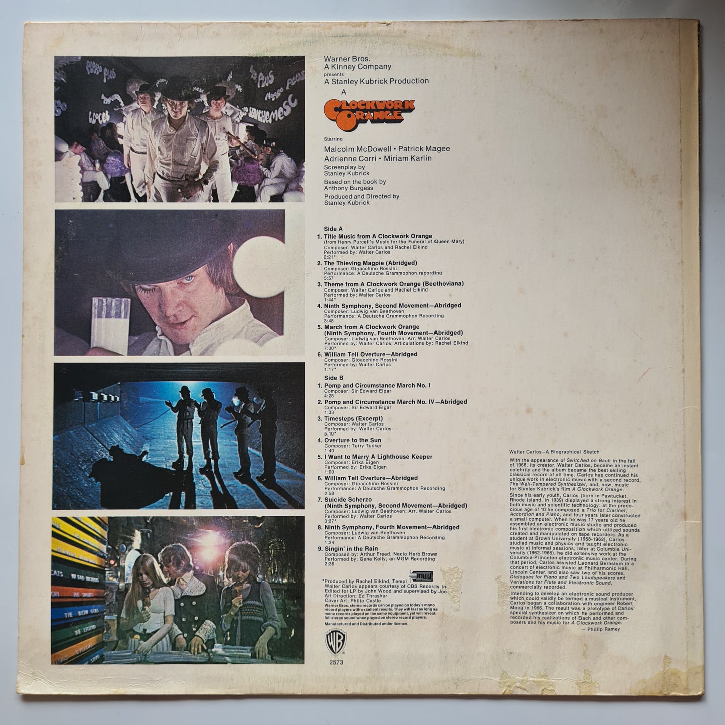 Various - A Clockwork Orange: Stanley Kubrick's A Clockwork Orange (Music From The Soundtrack) - 1971 (1972 Green Label Australian Press) - Vinyl Record LP - Sound Hound Records