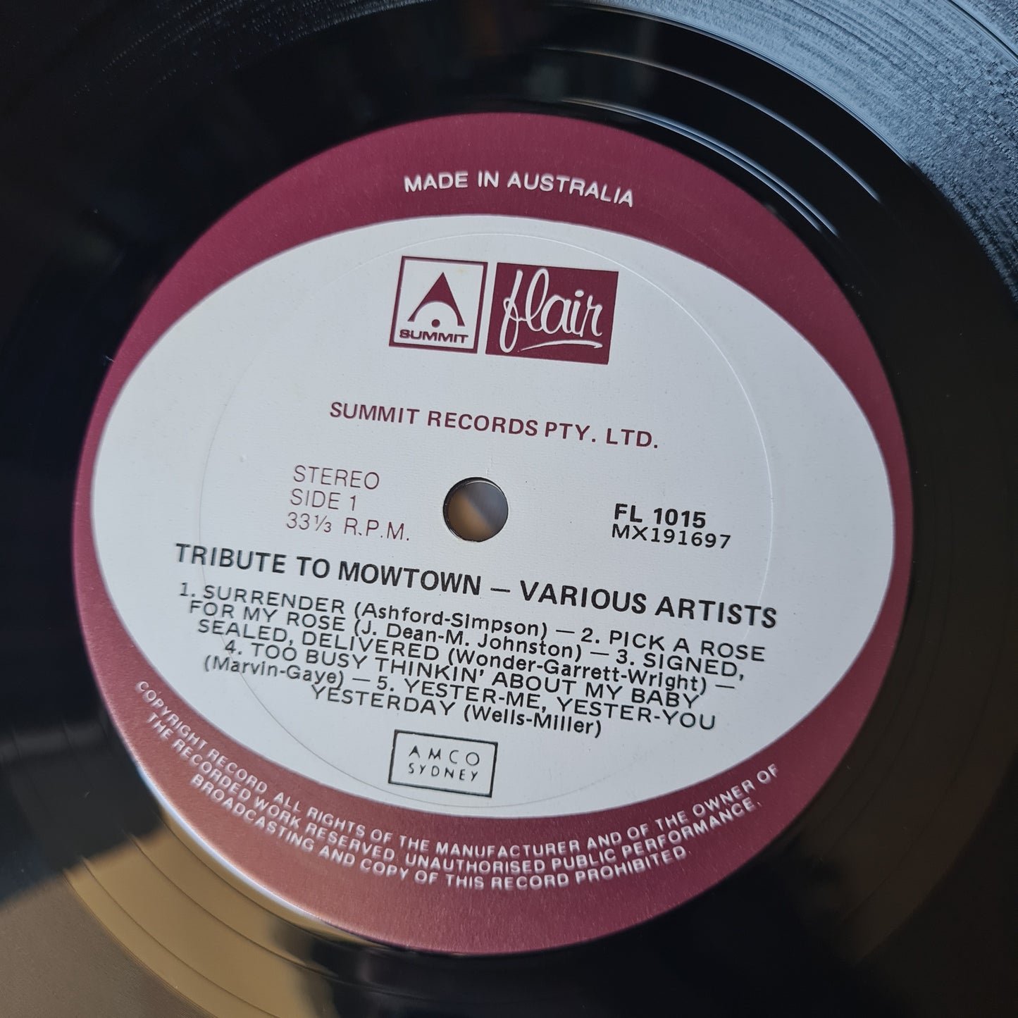 Various - A Tribute To Motown - Vinyl Record LP - Sound Hound Records