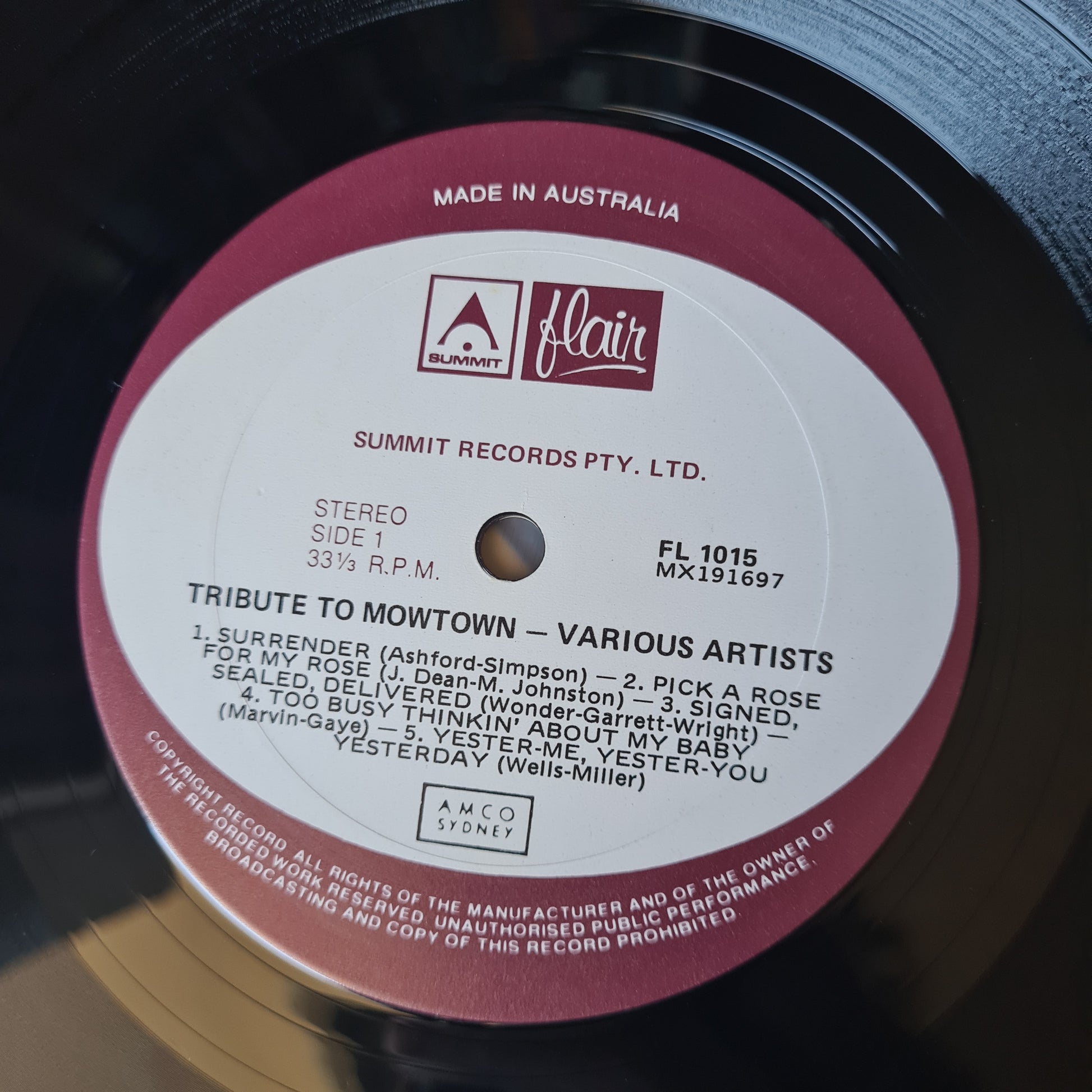 Various - A Tribute To Motown - Vinyl Record LP - Sound Hound Records