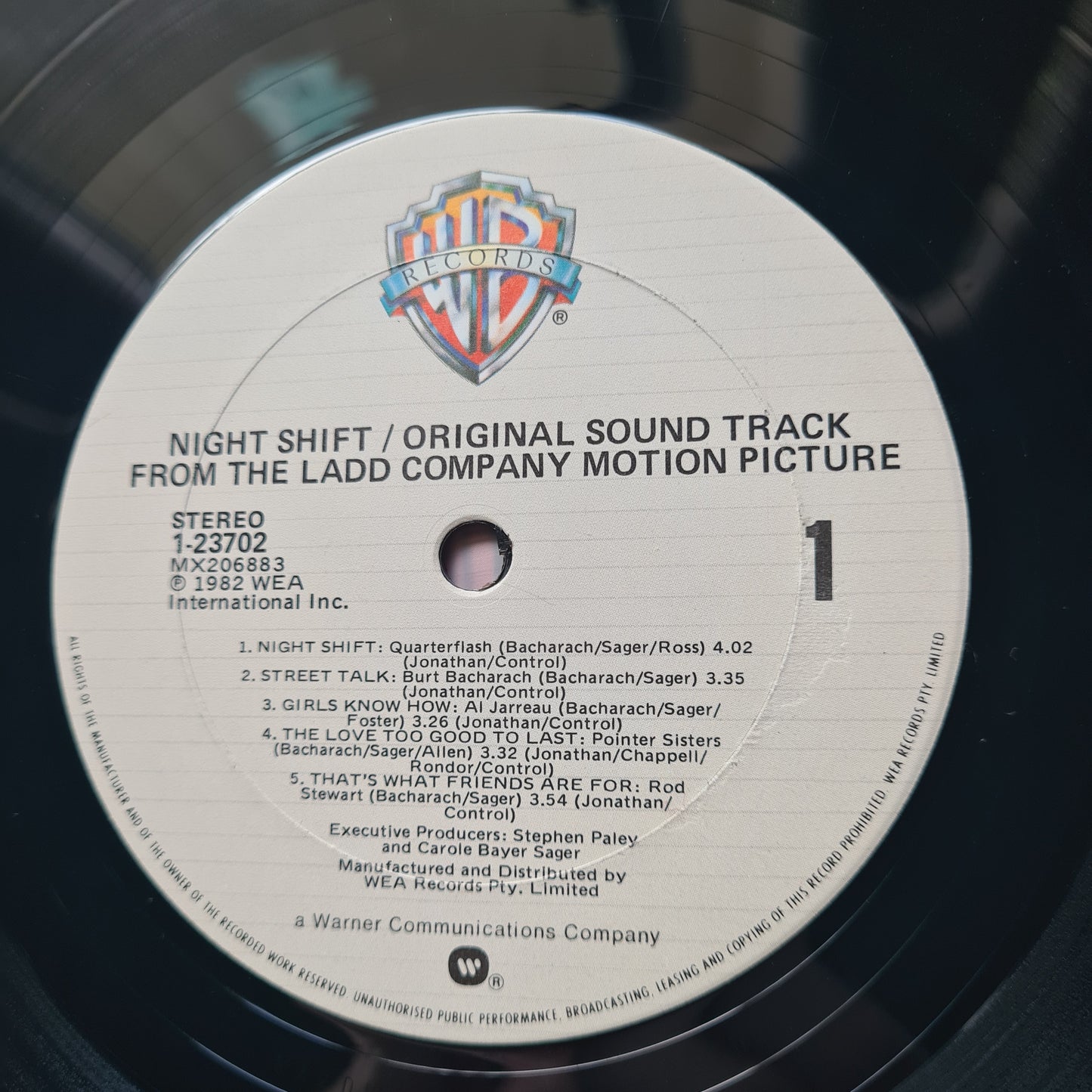 Various - Night Shift: Original Sound Track From The Ladd Company Motion Picture - 1982 - Vinyl Record LP - Sound Hound Records