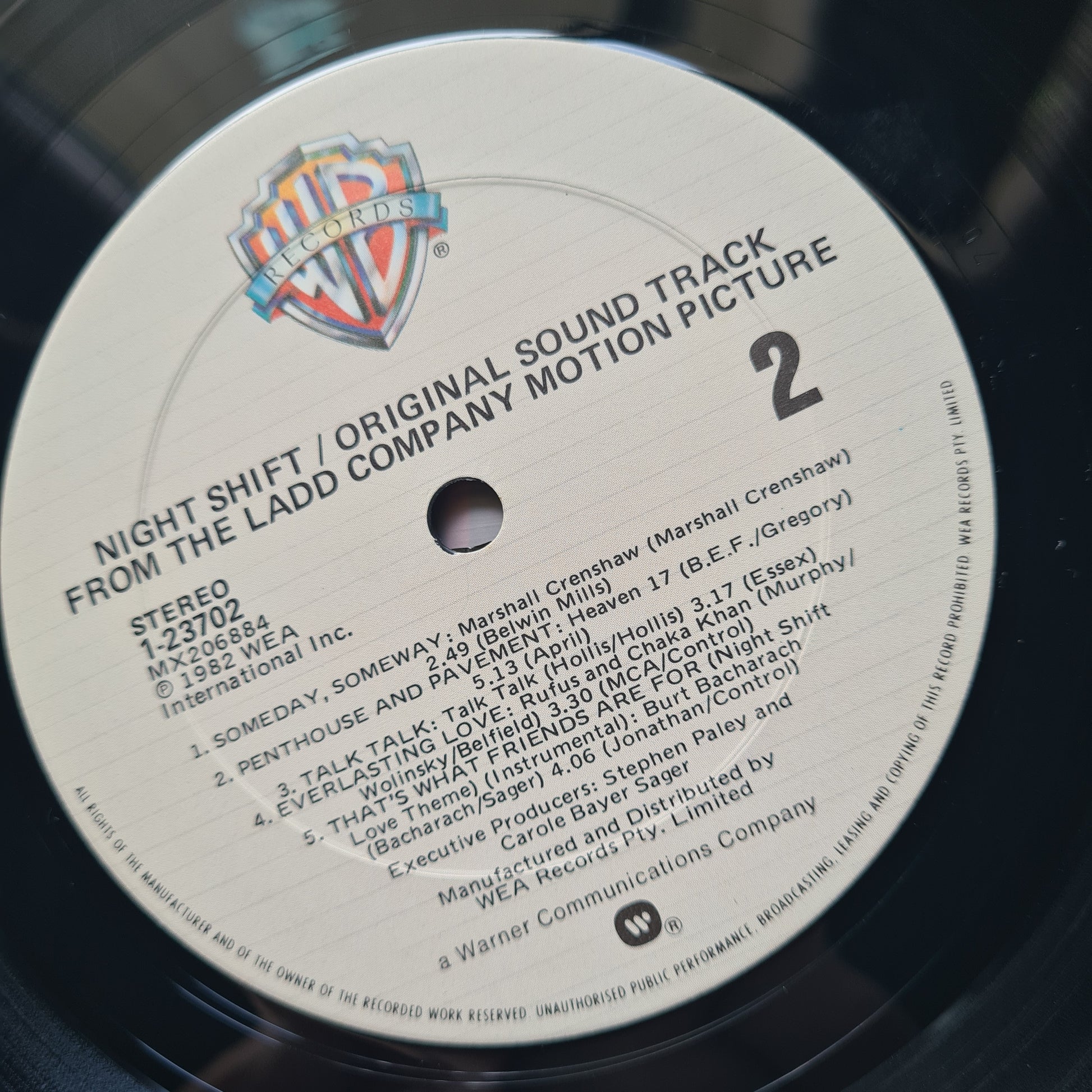Various - Night Shift: Original Sound Track From The Ladd Company Motion Picture - 1982 - Vinyl Record LP - Sound Hound Records