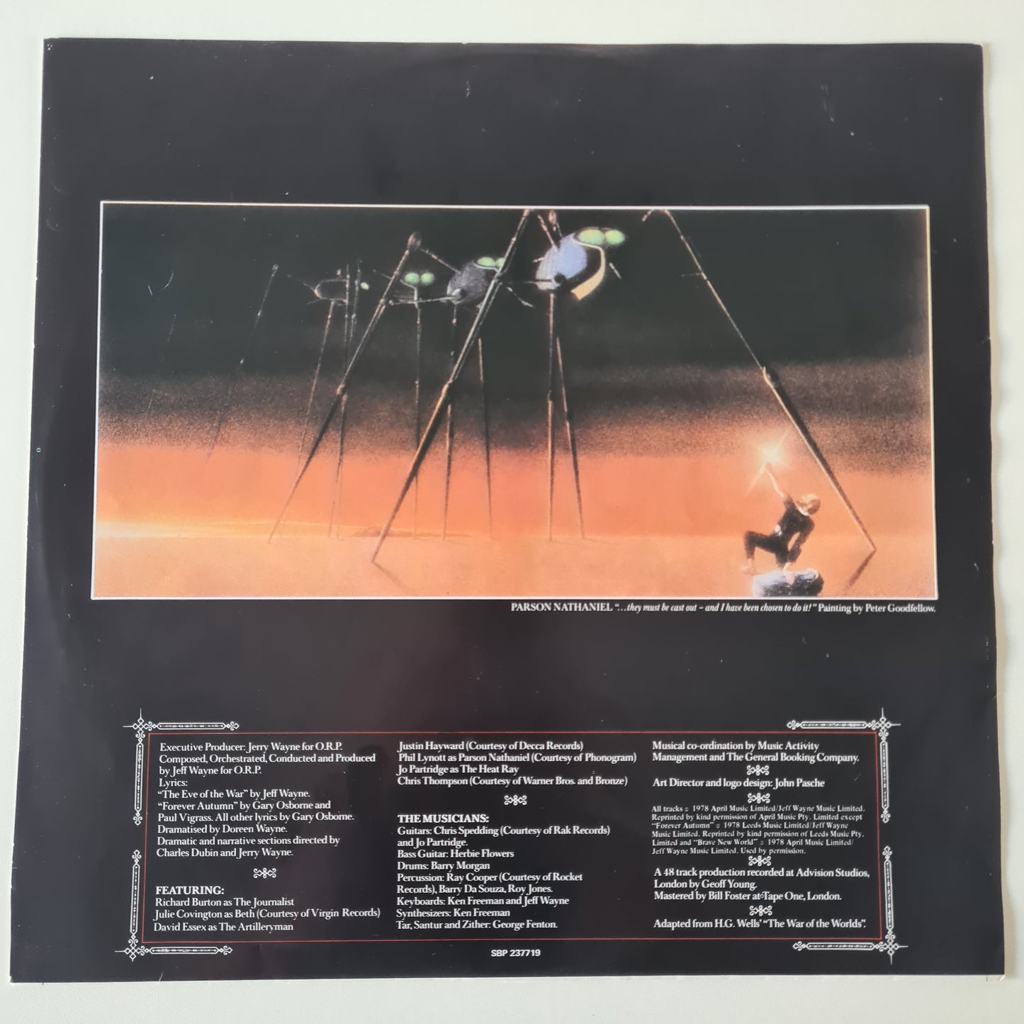 Various - War Of The Worlds: Highlights From Jeff Wayne's Musical Version Of The War Of The Worlds- 1981 - Vinyl Record LP - Sound Hound Records