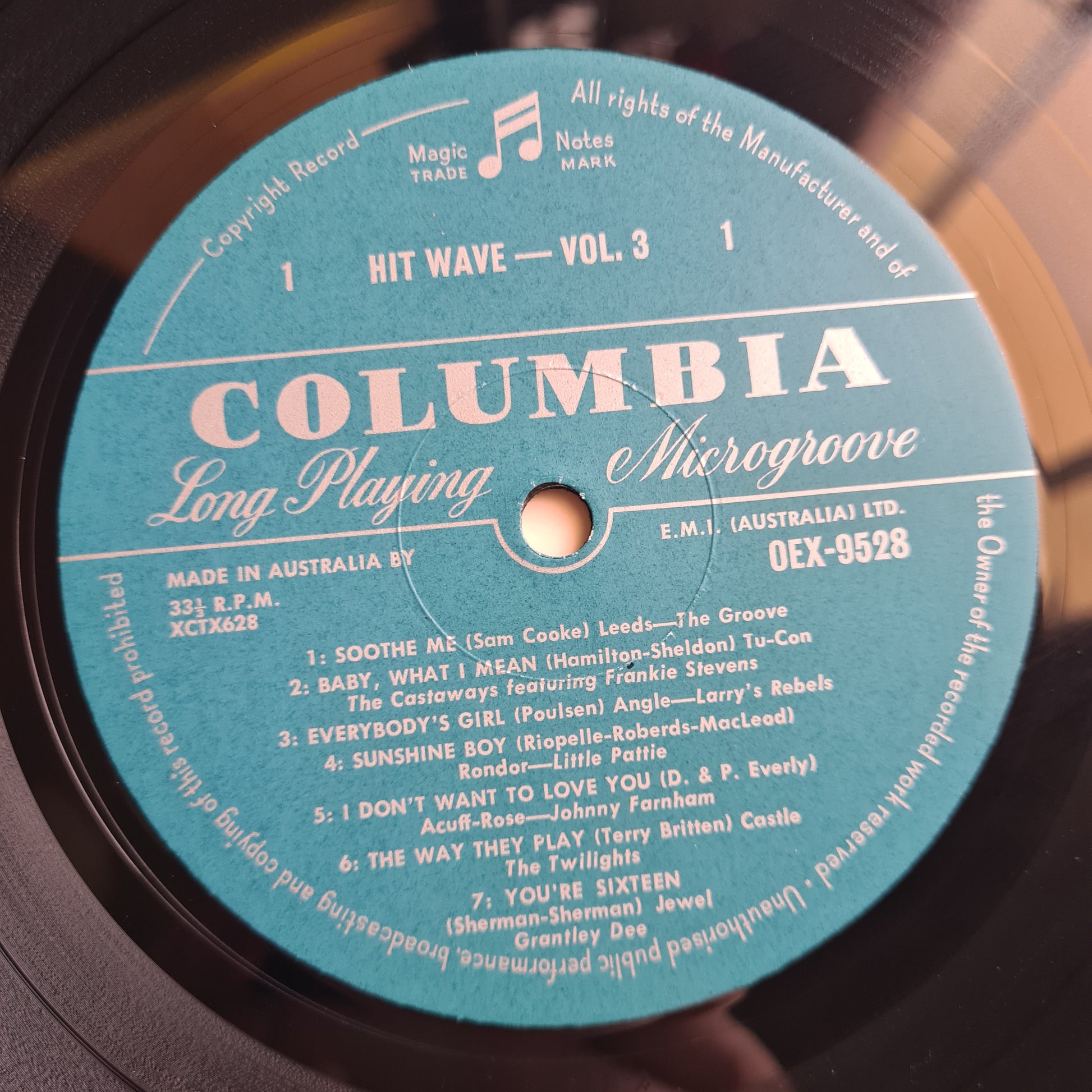 Various (1960's Australian Artists) – Hit Wave Vol. 3 - 1969 - Vinyl Record LP - Sound Hound Records