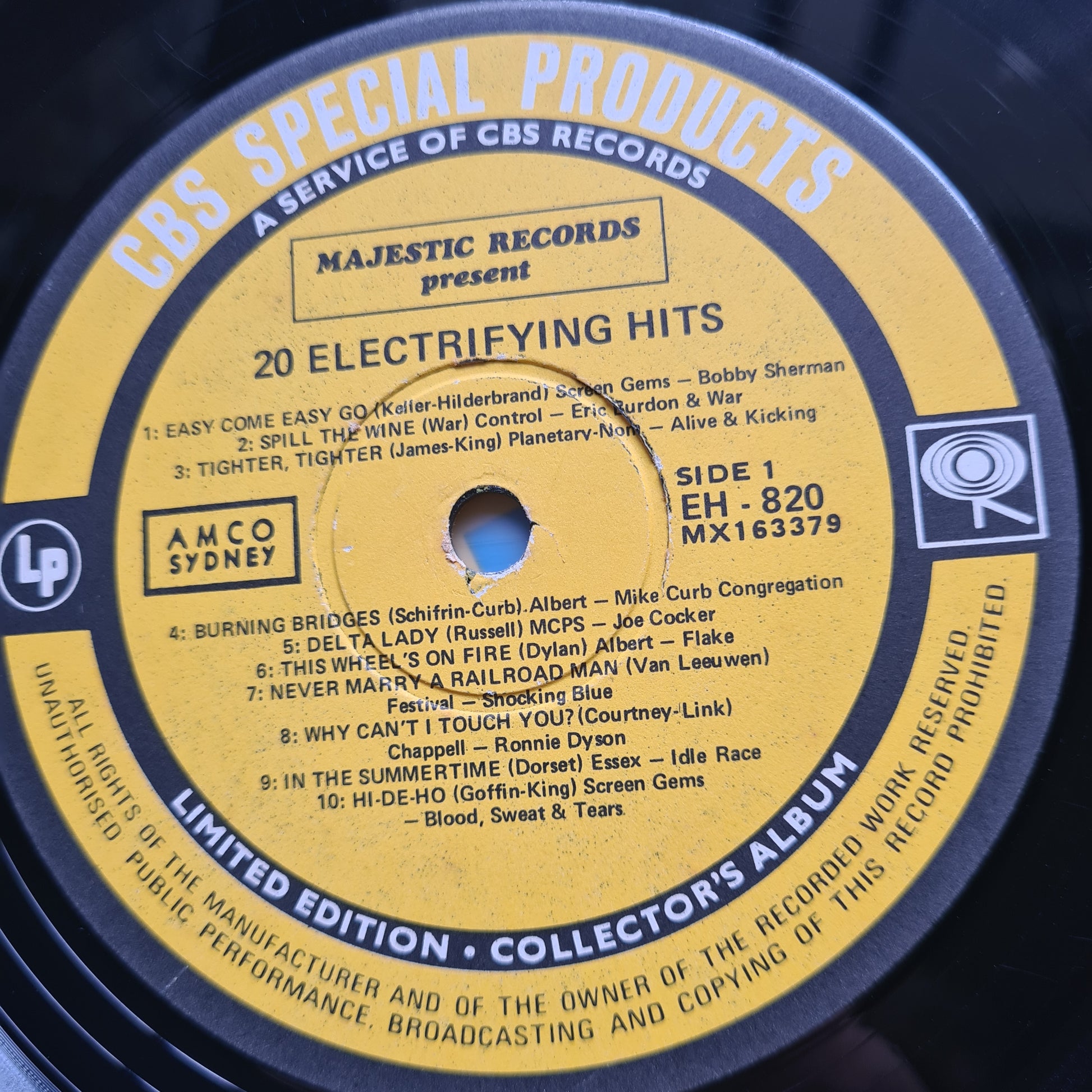 Various – 20 Electrifying Hits - 1970 - Vinyl Record LP - Sound Hound Records