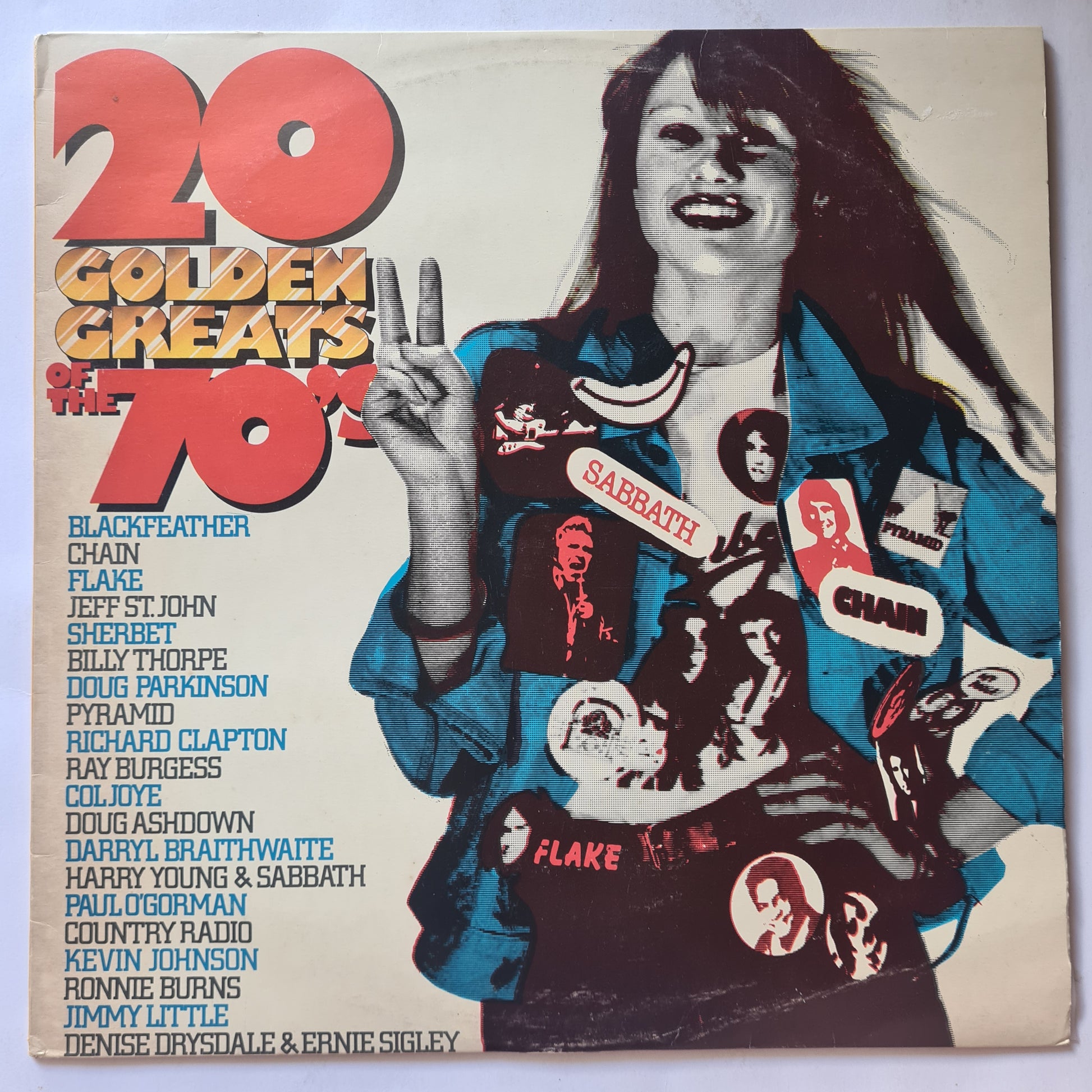 Various – 20 Golden Greats Of The 70's - 1981 - Vinyl Record LP (near mint)- (Black Feather, Richard Clapton, Chain, Sherbert, etc) - Sound Hound Records