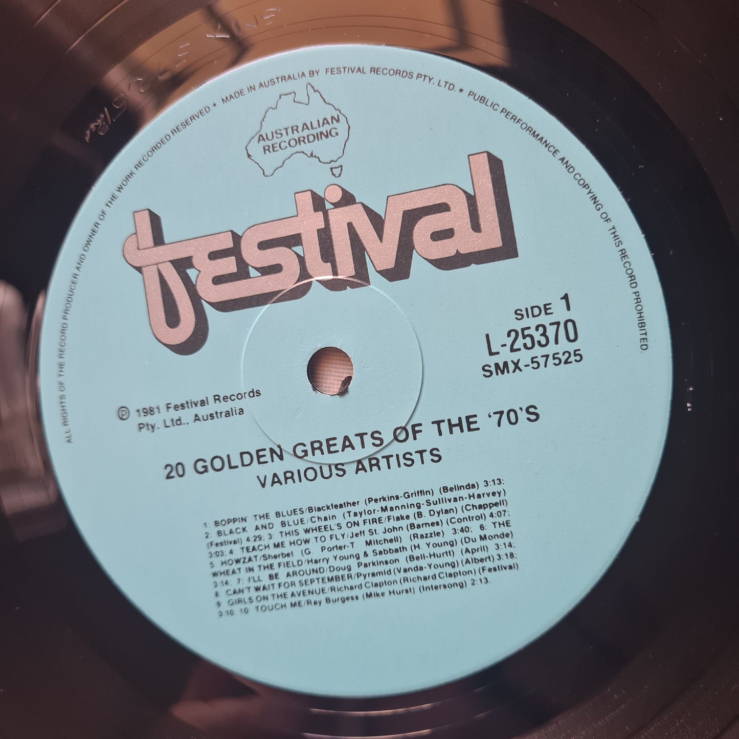 Various – 20 Golden Greats Of The 70's - 1981 - Vinyl Record LP (near mint)- (Black Feather, Richard Clapton, Chain, Sherbert, etc) - Sound Hound Records
