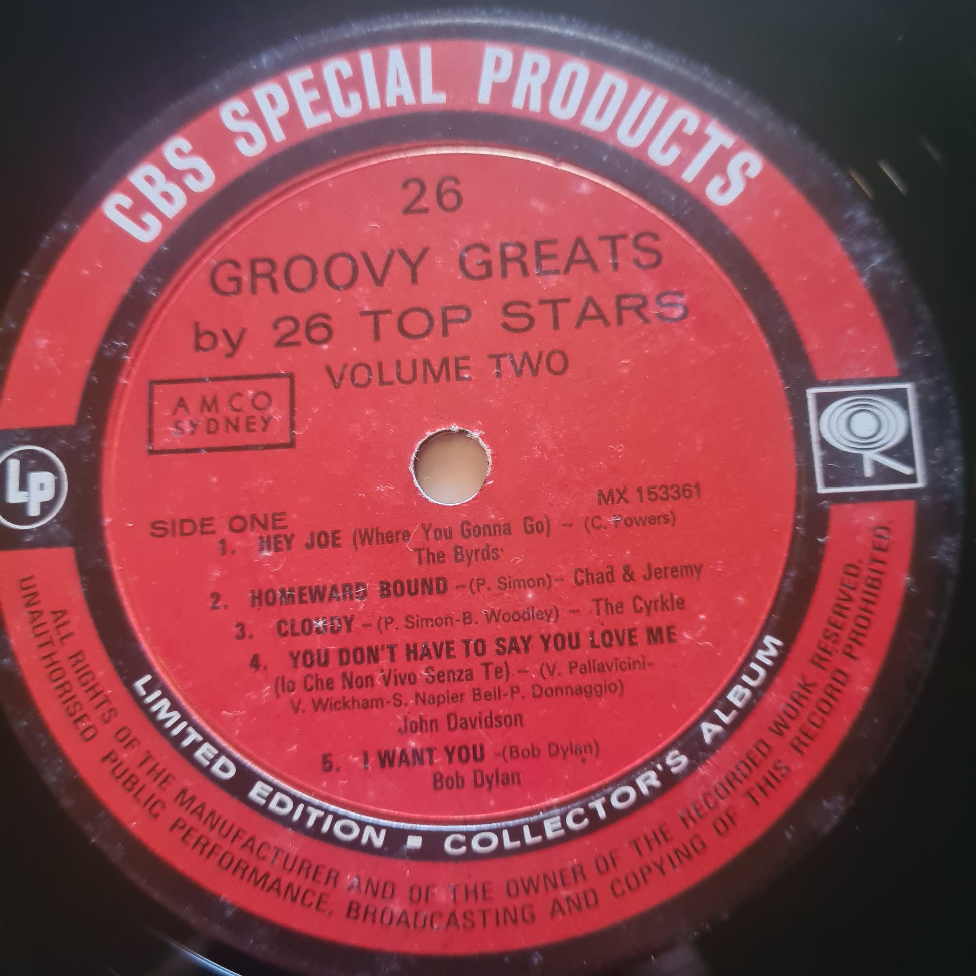 Various – 26 Groovy Greats By 26 Top Stars Volume 2 - 1966 - Vinyl Record LP - Sound Hound Records