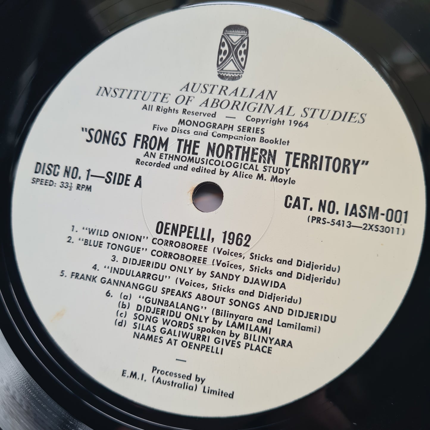 Various (Aboriginal Music) – Songs From The Northern Territory - 1964 - Vinyl Record LP - Sound Hound Records