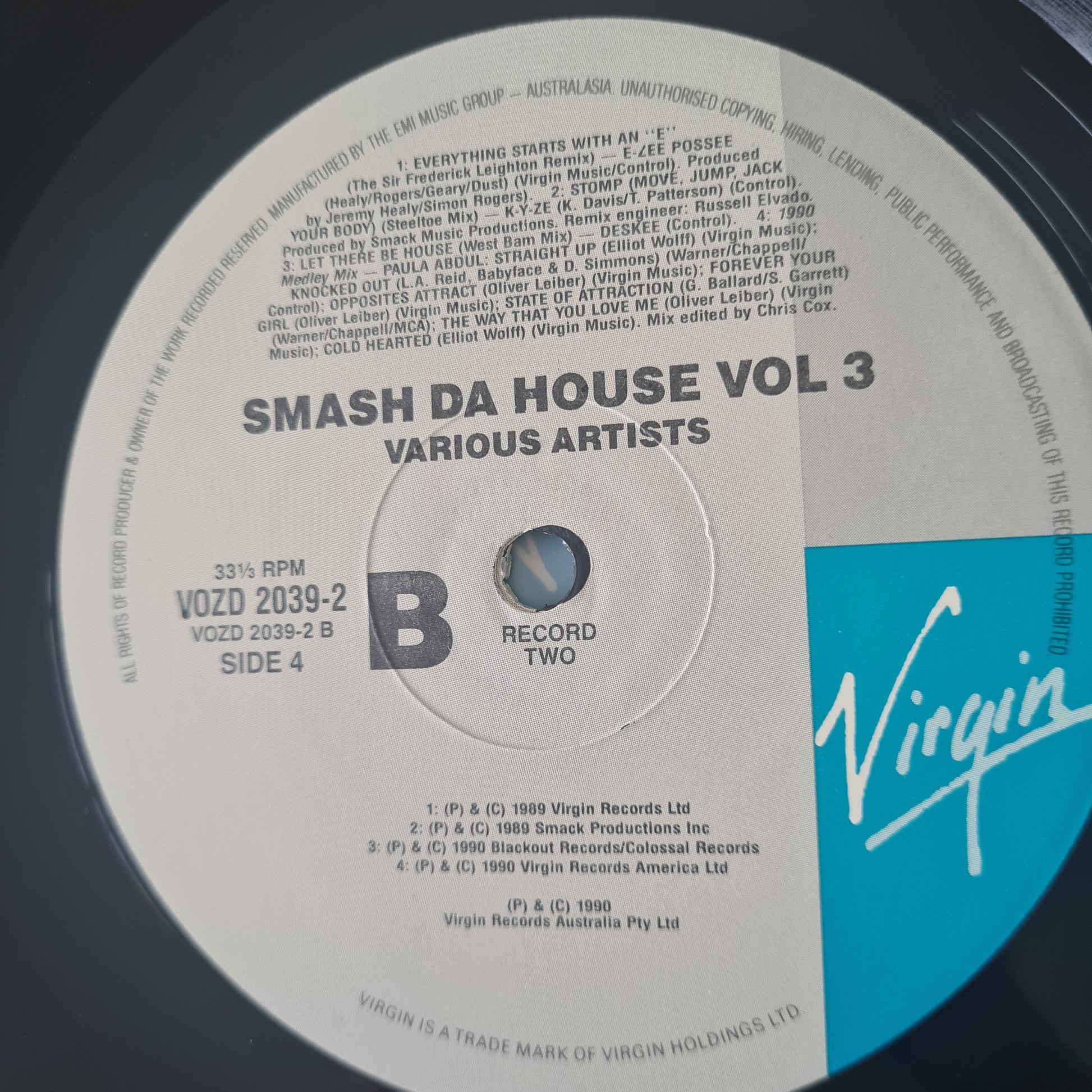 Various Artists - Smash Da House Vol 3 - 1990 - Vinyl Record 2LP (RARE Australian Only Release) (near mint) - Sound Hound Records