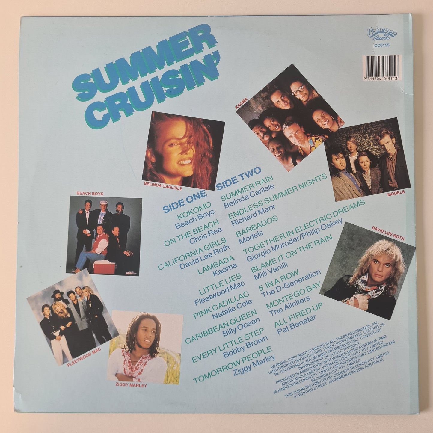 Various Artists - Summer Cruisin' - 1990 - Vinyl Record LP (RARE Australian Only Release) (near mint) - Sound Hound Records