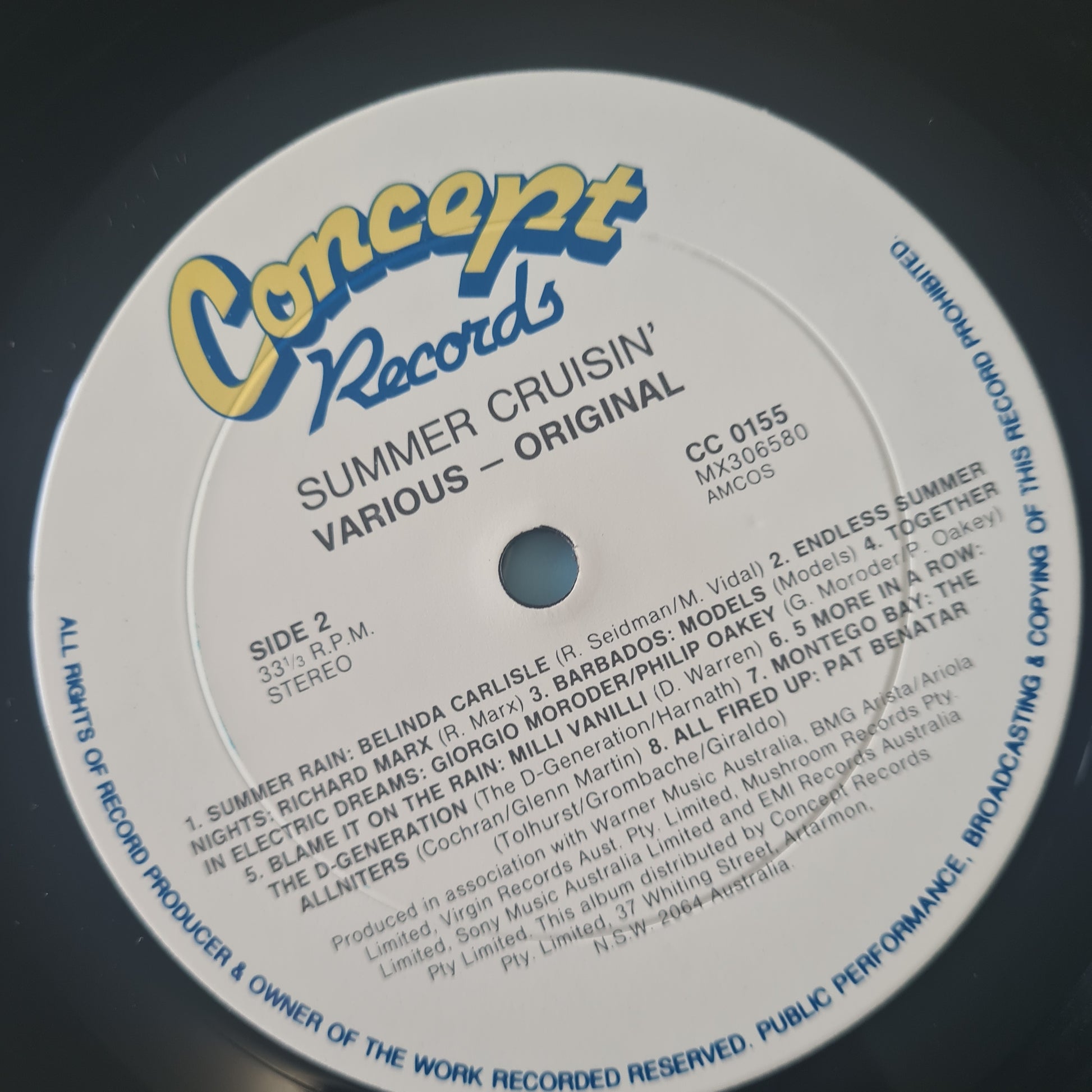 Various Artists - Summer Cruisin' - 1990 - Vinyl Record LP (RARE Australian Only Release) (near mint) - Sound Hound Records
