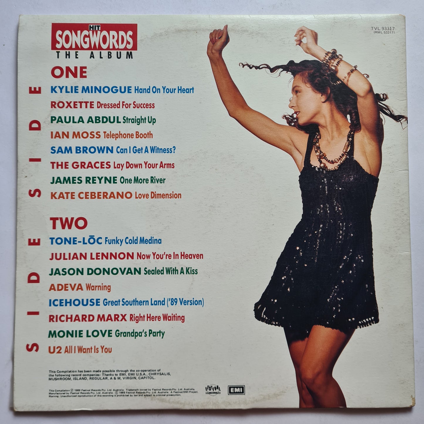 Various Artists – Hit Songwords The Album - 1989 - Vinyl Record LP (Gatefold) - Sound Hound Records