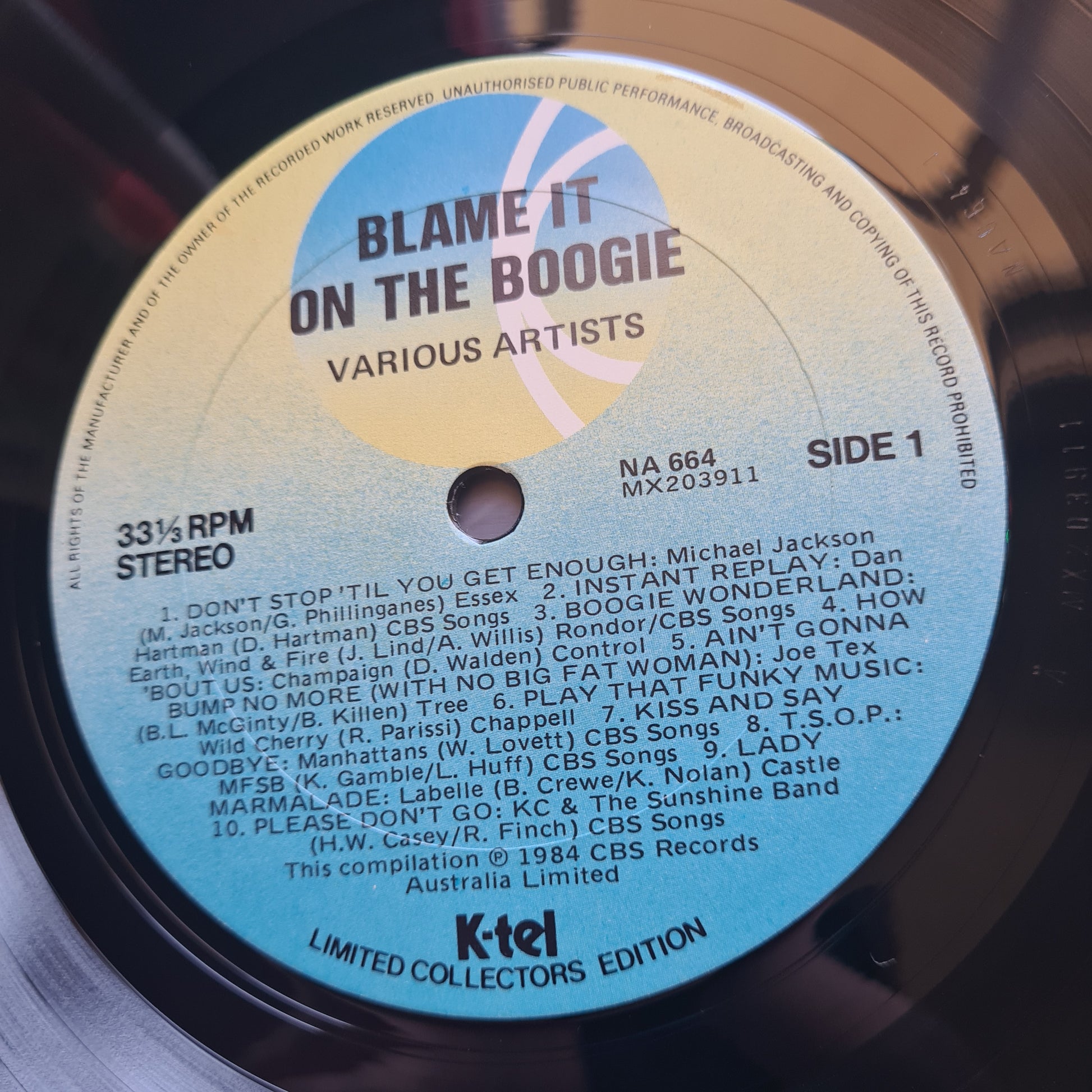Various Artists/Hits Album - Blame It On The Boogie - 1979 - Vinyl Record LP (AUSTRALIAN ONLY PRESSING) - Sound Hound Records