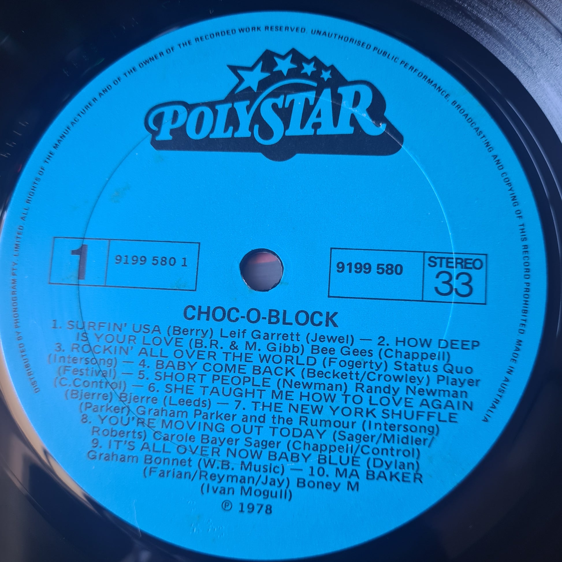 Various Artists/Hits album - Choc-O-Block - 1978 - Vinyl Record LP - Sound Hound Records
