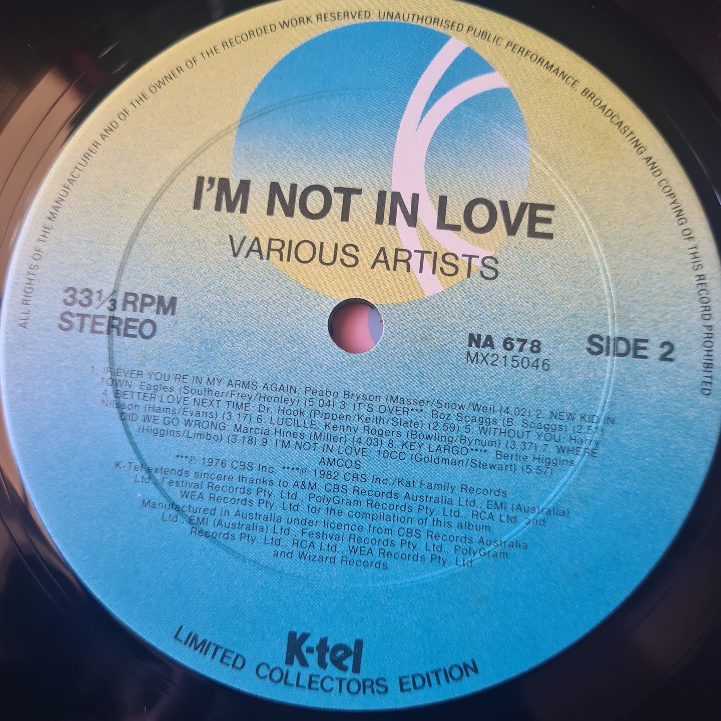 Various Artists/Hits album - I'm Not In Love - 1983 - Vinyl Record LP - Sound Hound Records